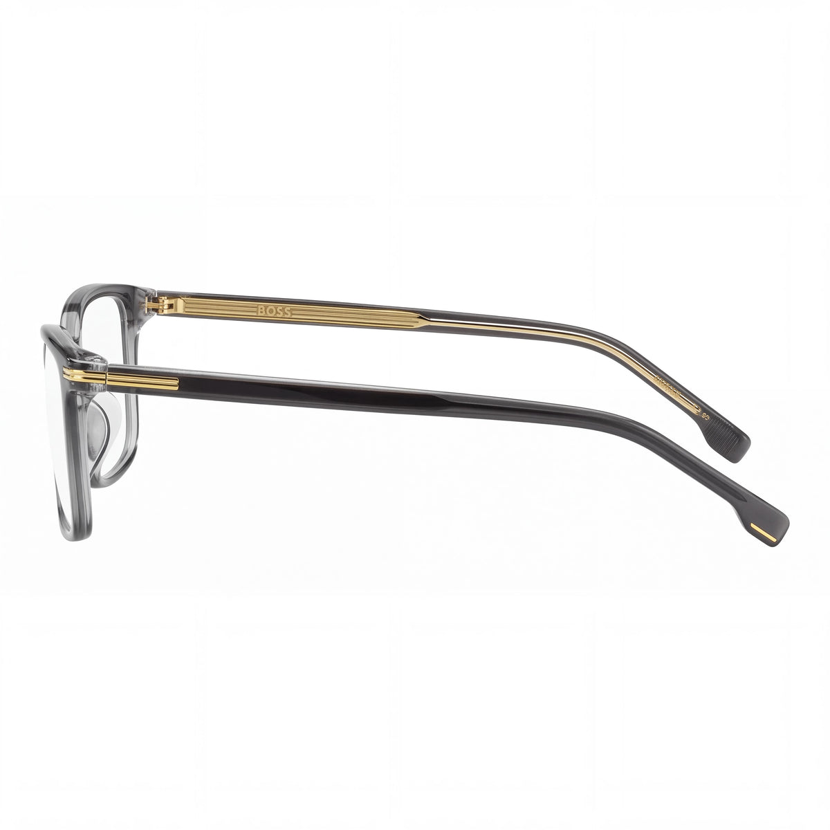 Hugo Boss 1670/F Men's Classic Black Gray Ecological Oil Frame, Multicolor Non-Polarized Polycarbonate Lens Eyeglasses 55mm, Photo 3