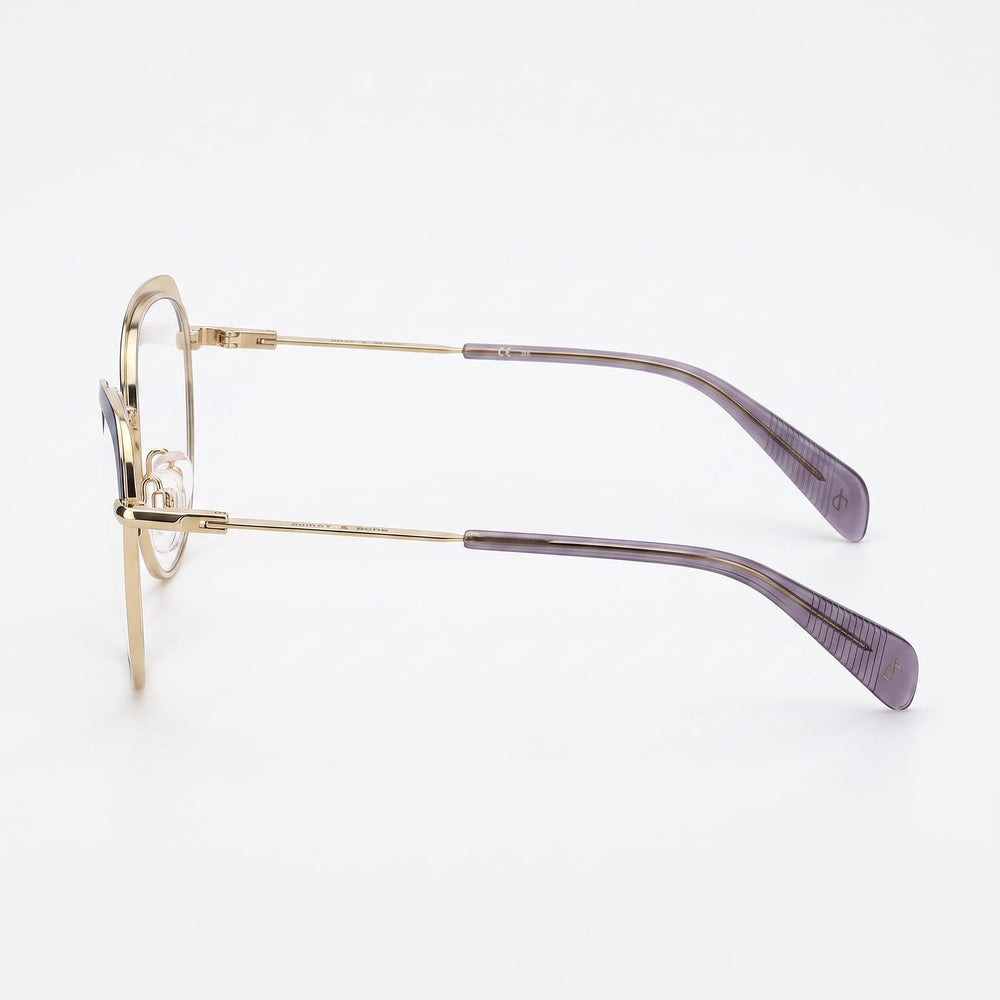Rag & Bone Rnb3030/G Women's Blue Gold Metal Sunglasses 52mm