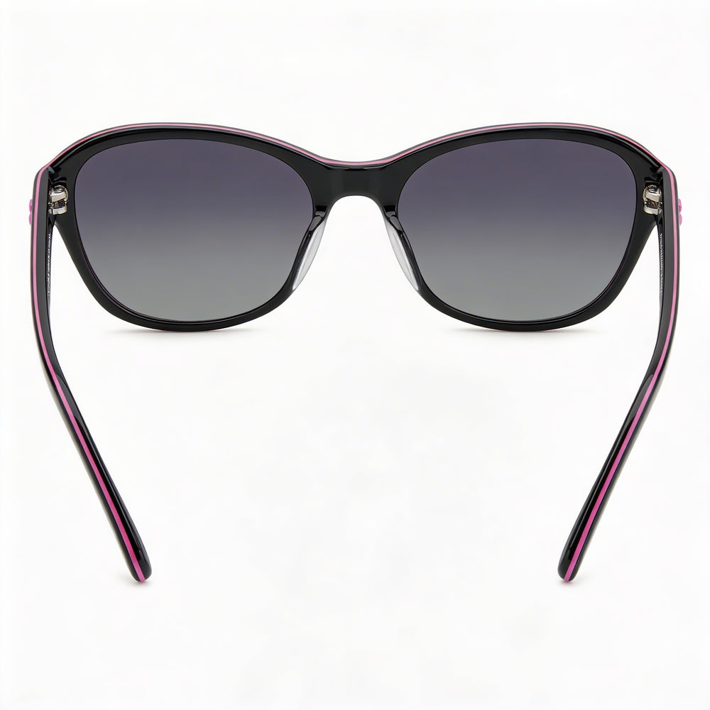 Gafas de sol Kate Spade New York Casual para mujer, de acetato ecológico negro y gris, con montura de 56 mm