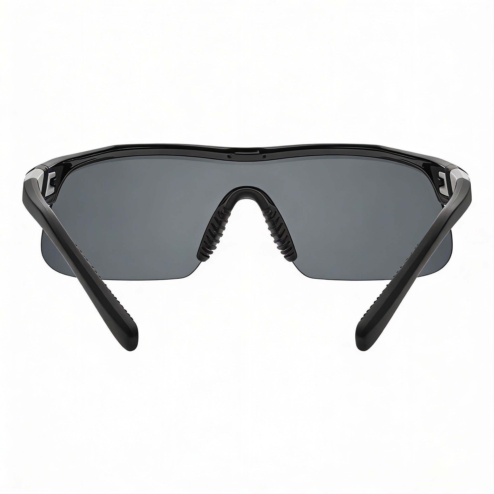 Nike Comtemporary Men's Plastic 100% UV Protection Sunglasses Black Silver Flash Frame, Silver Lenses 58mm, Photo 4