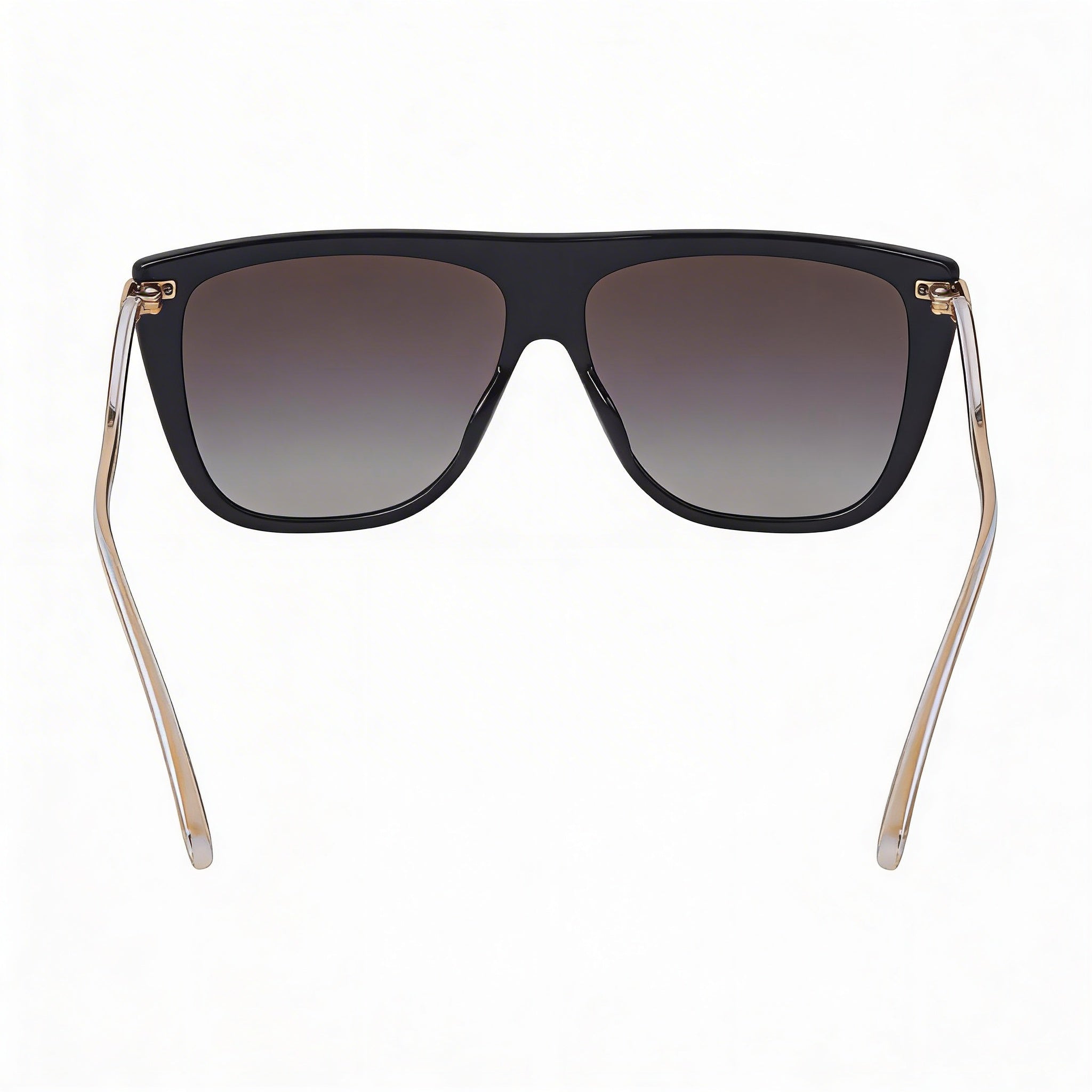 JIMMY CHOO SUVI/S 807/FQ Gafas de sol de acetato negro con forma de ojo de gato para mujer, lentes de espejo gris degradado no polarizadas, protección UV de 58 mm, Photo 3