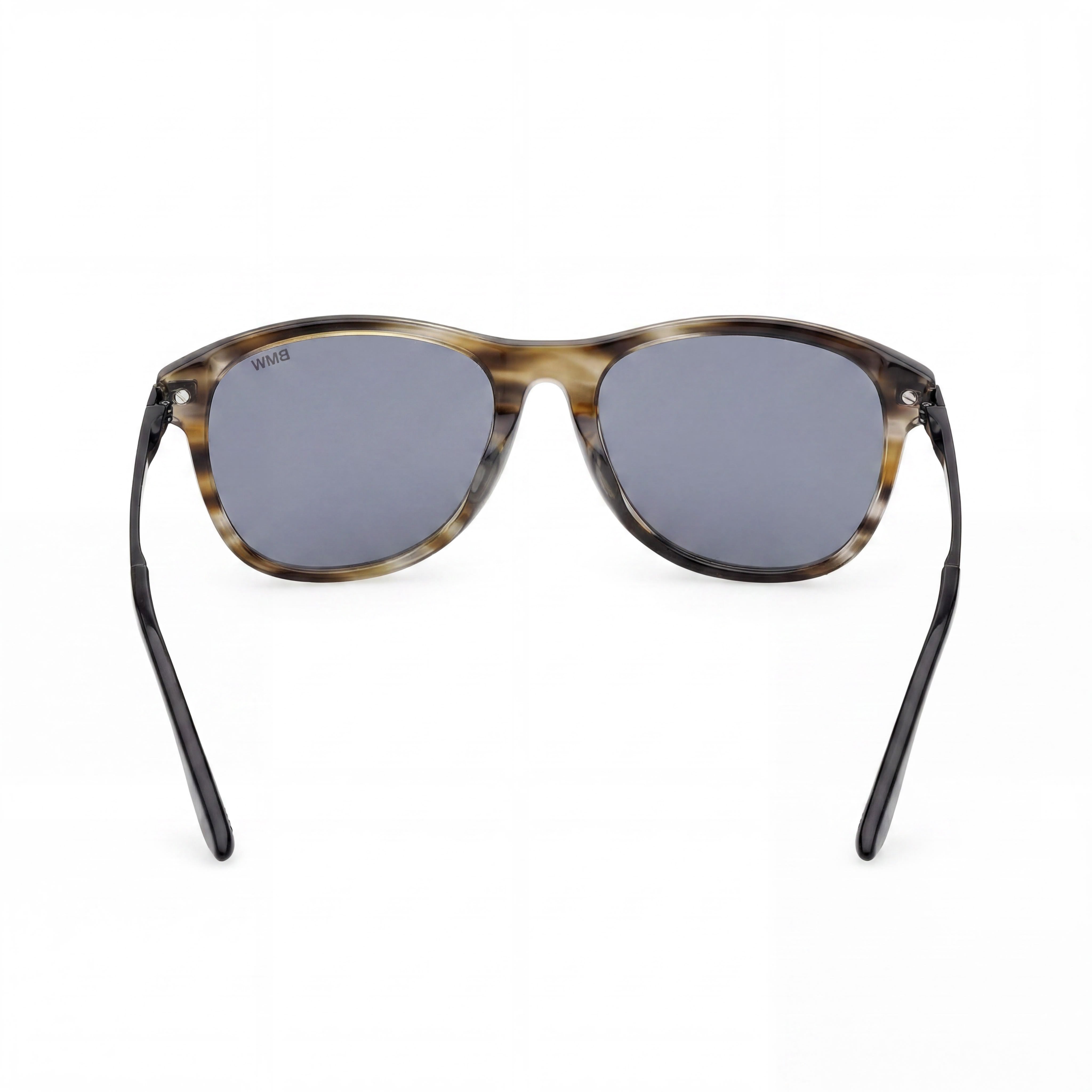 Gafas de sol BMW para hombre, contemporáneas, brillantes, montura de acetato marrón claro, protección UV sin polarizar, 54 mm, Photo 4
