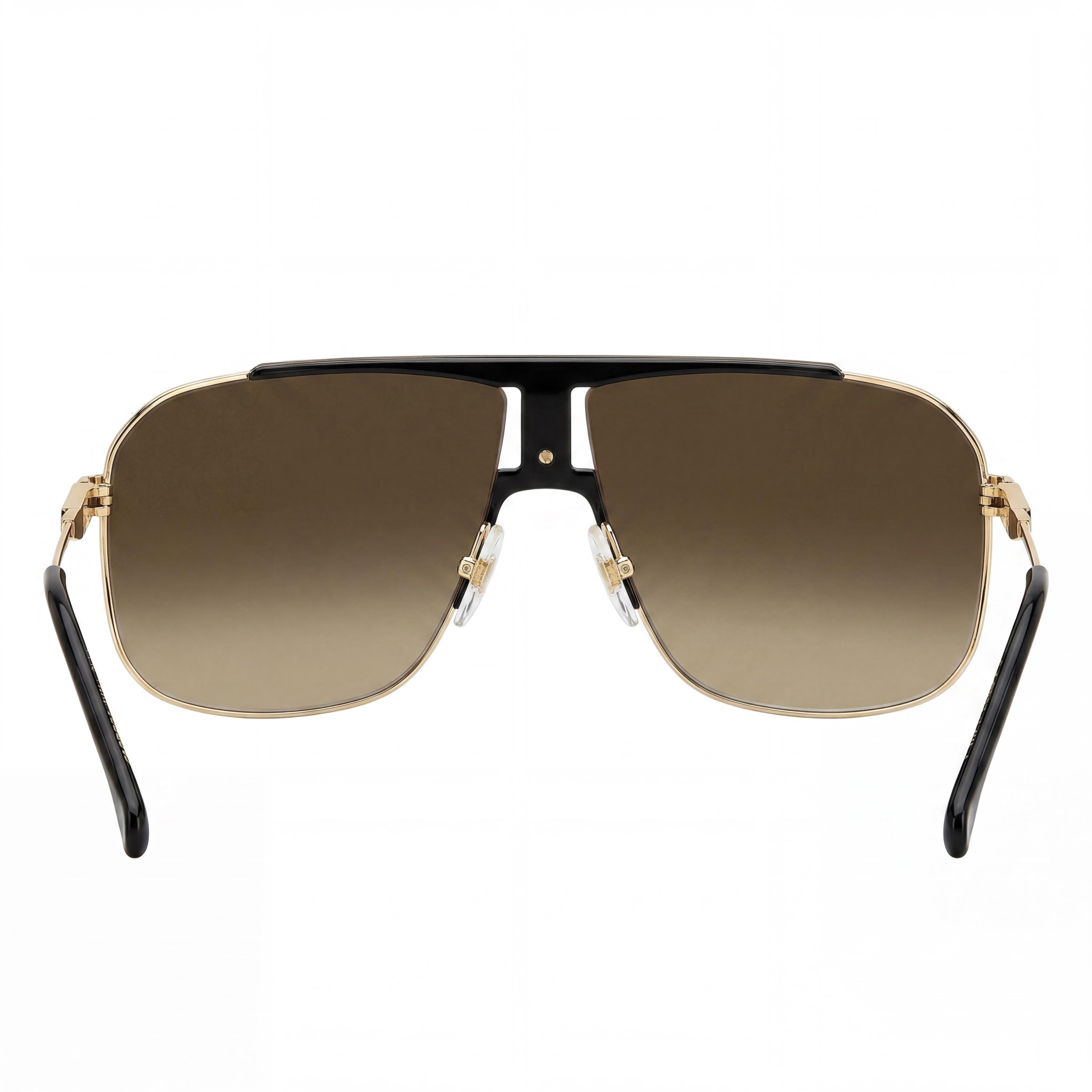 Carrera 1043/S Gafas de sol de hombre ligeras de acero inoxidable, negro, oro, marrón sombreado, no polarizadas, protección UV 65-12, Photo 4