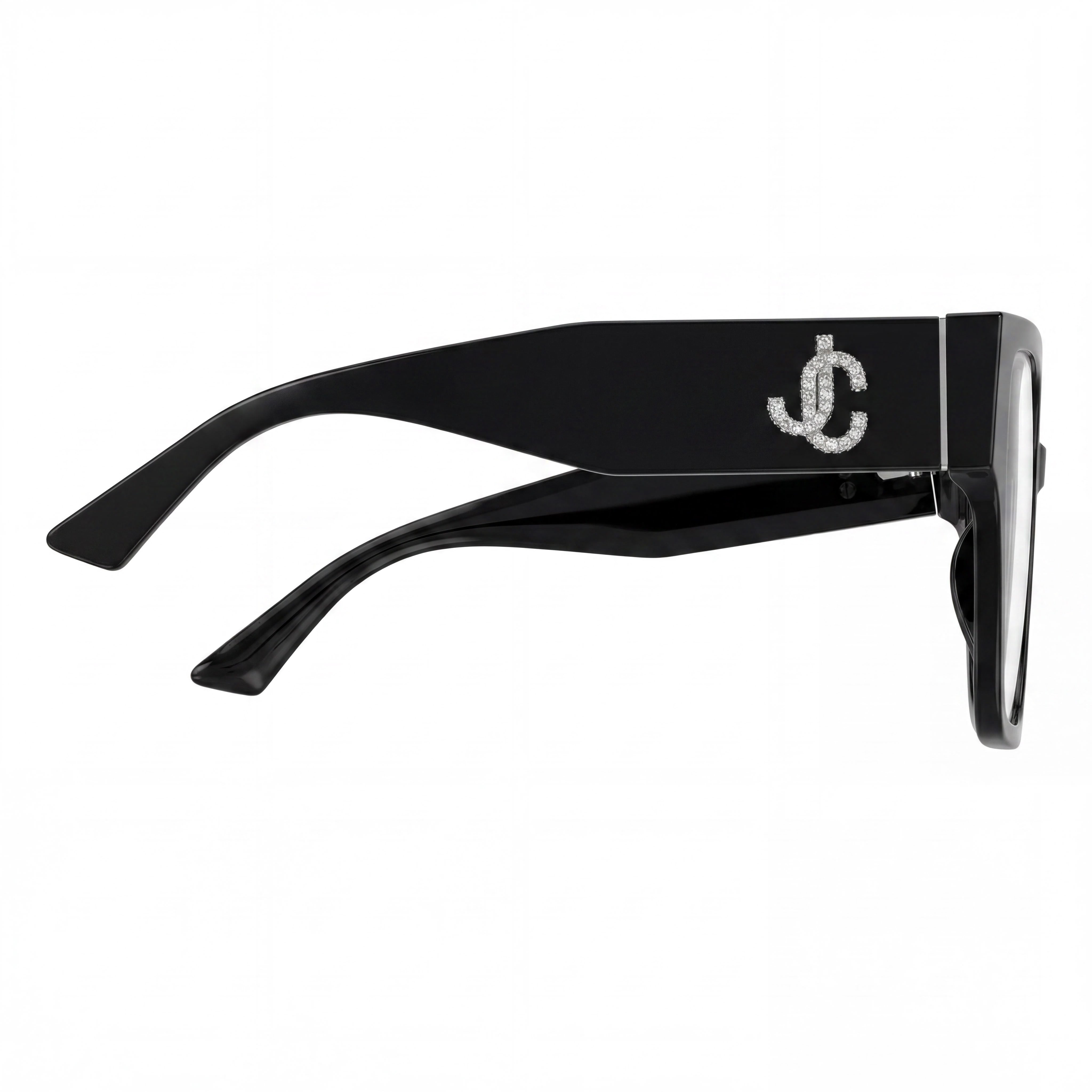 Jimmy Choo Jc 3032 B Women's Black Acetate Optical Frames with Clear Lenses Size 55-16-140, Photo 2