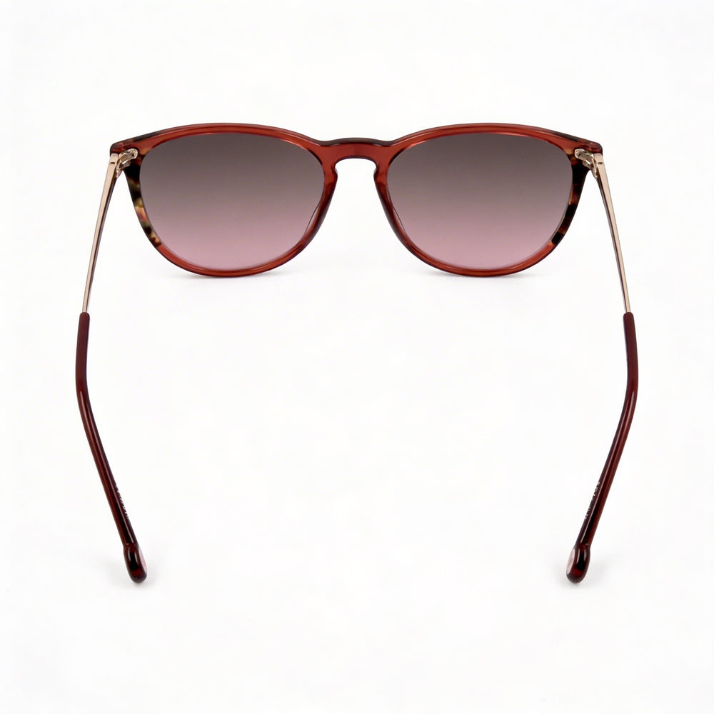 Carolina Herrera Modern Women's Havana Castle Light Acetate Non-Polarized Burgundy Havana Sunglasses 54mm
