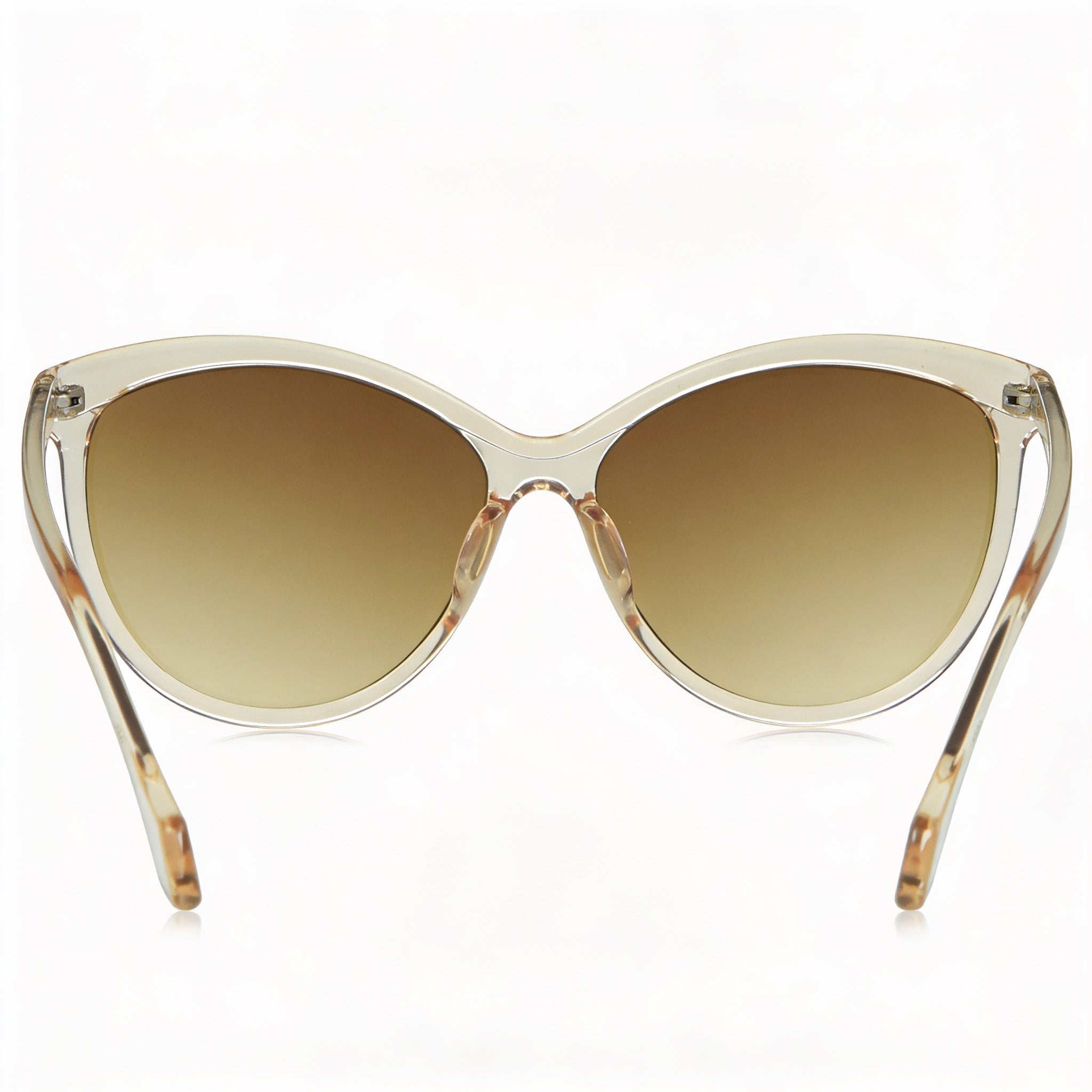 Gafas de sol Calvin Klein Ck19536s Cat Eye Crystal Beige de plástico sin polarizar con protección UV de 55 mm para mujer, Photo 3