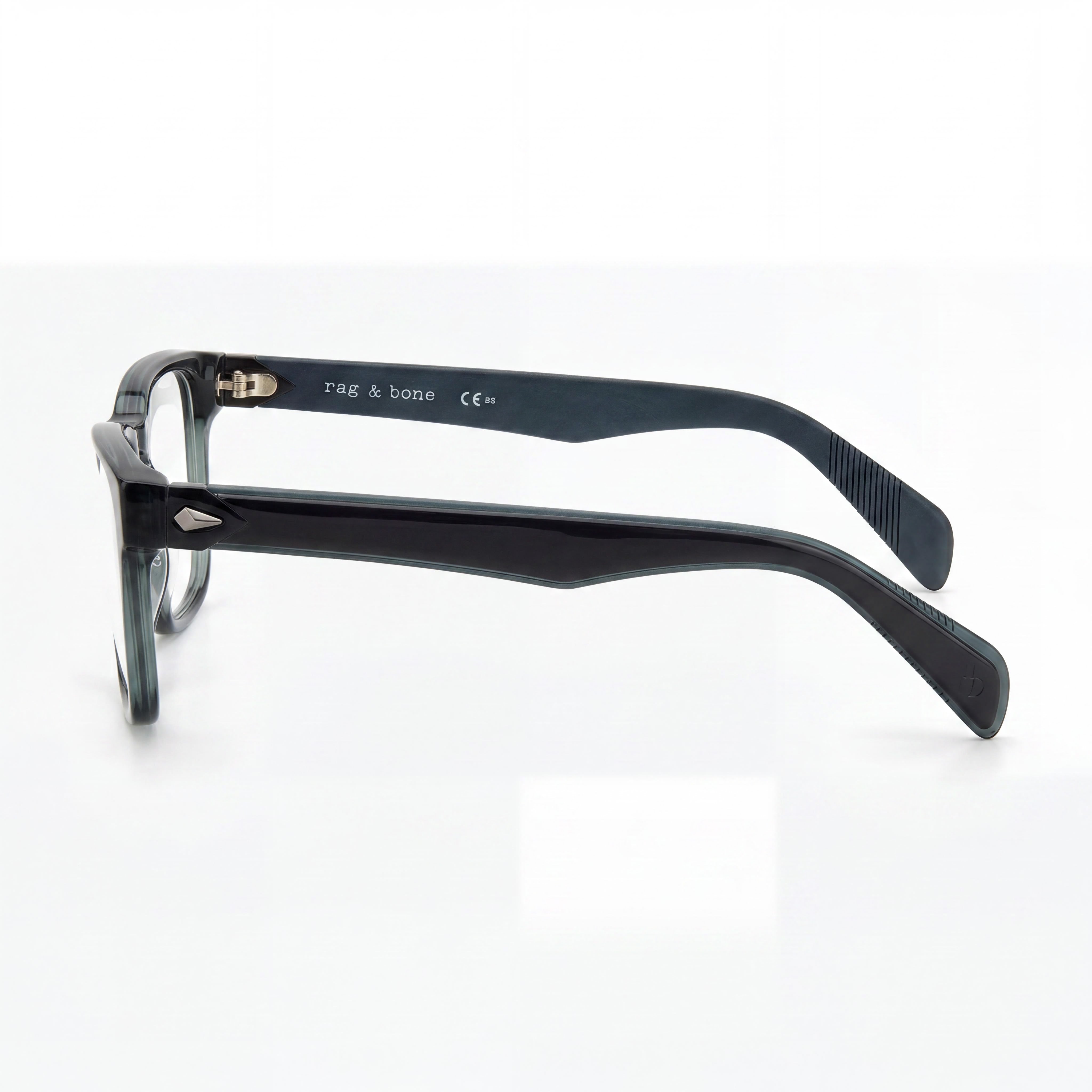 Gafas de sol modernas Rag & Bone para mujer, con montura de acetato en gris oscuro y lentes de policarbonato en gris oscuro de 54 mm, Photo 2
