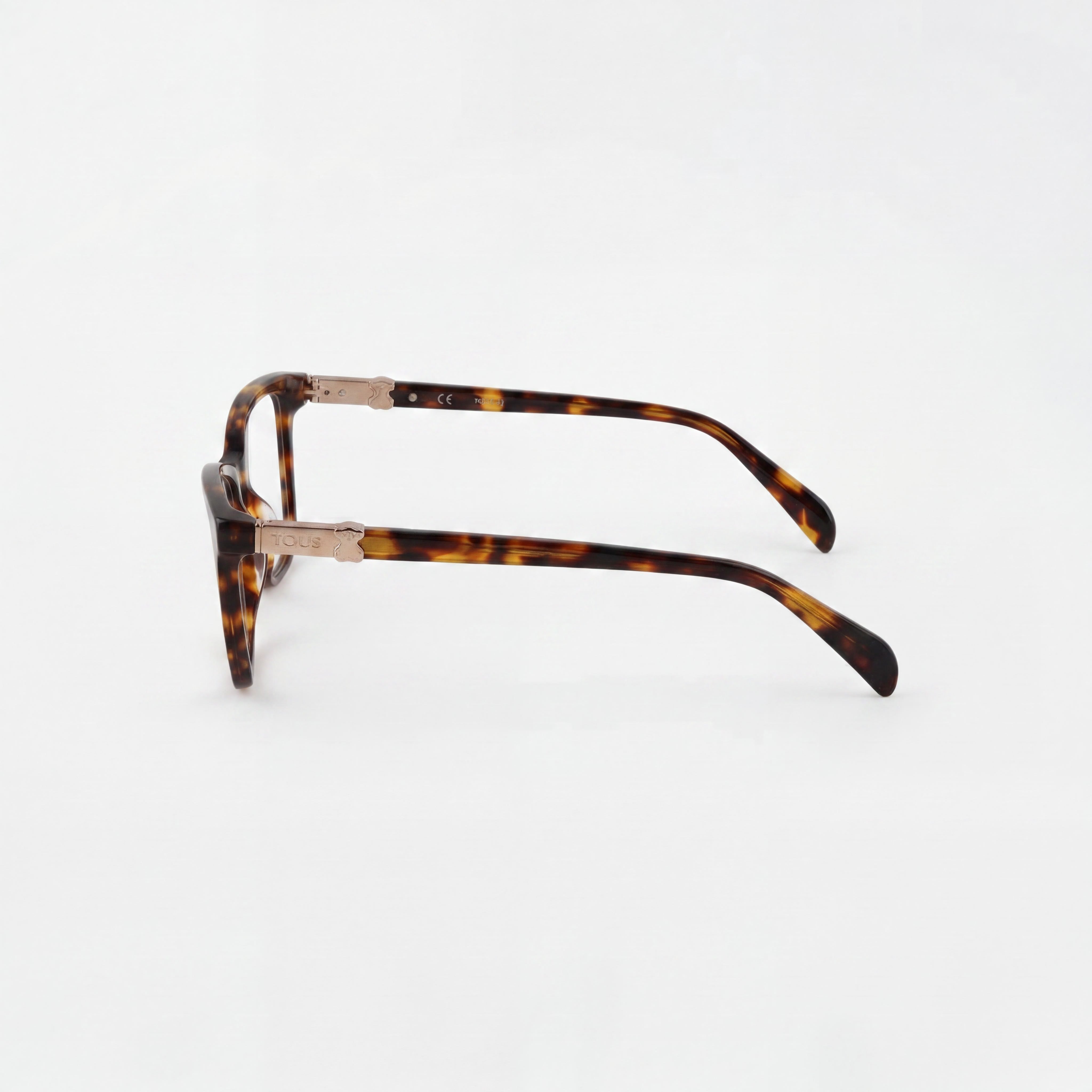Tous Classic Women's Timeless Acetate Optical Eyeglasses in Shiny Brown Yellow Havana, Lens Width 51mm, Photo 2