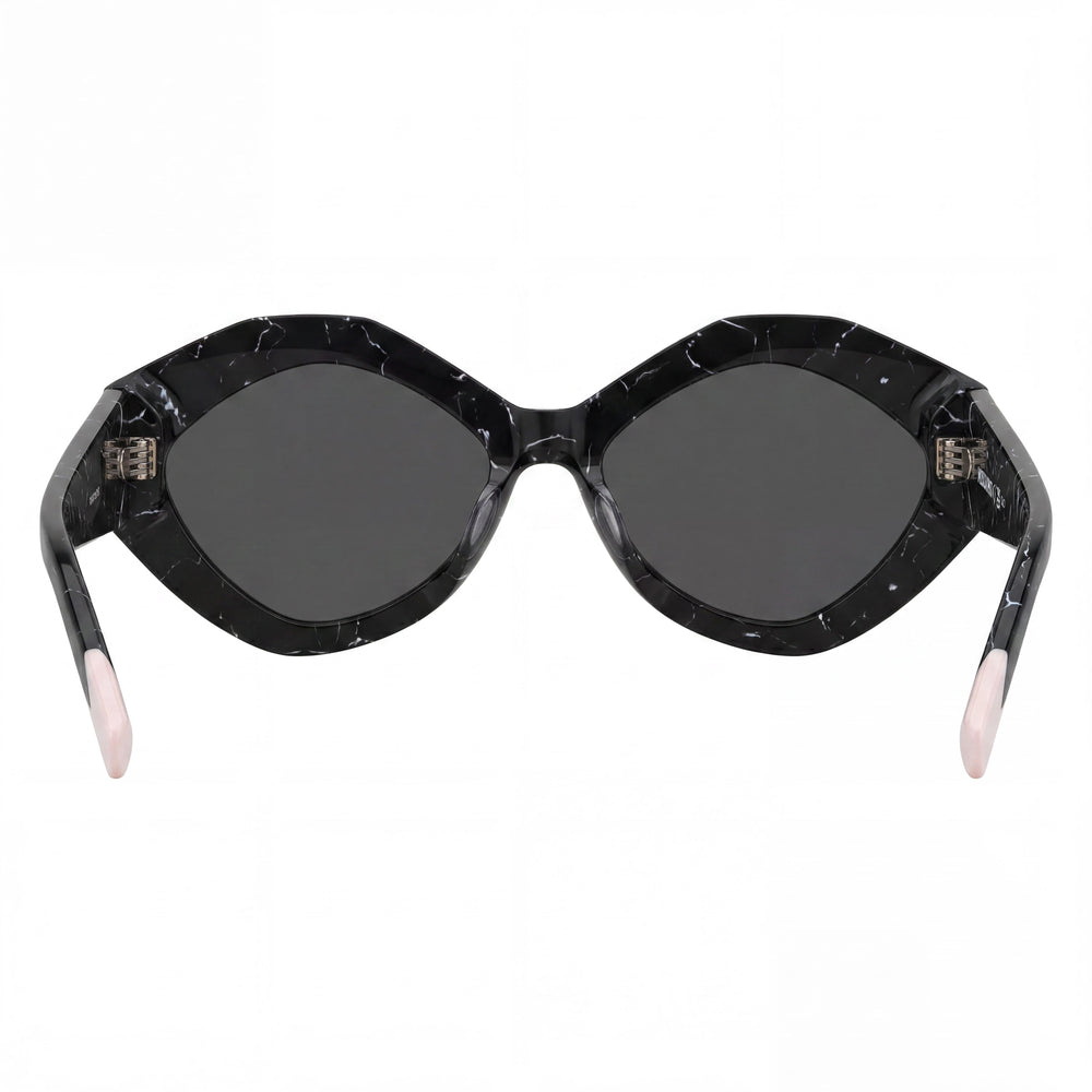 M Missoni Women's Casual Sunglasses with Black Marble Acetate Frame & Polycarbonate Lenses 56mm