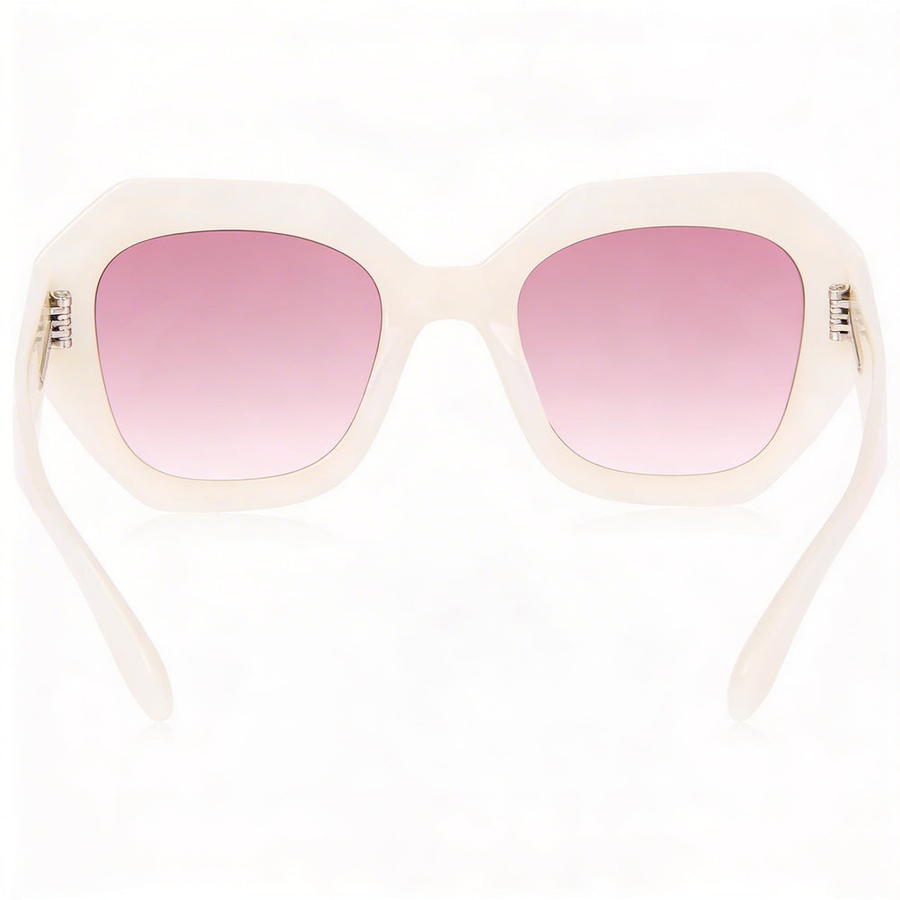 Isabel Marant IM 0173/S Women's Casual Acetate Mother of Pearl White Sunglasses Pink Doubleshade Lenses 52mm