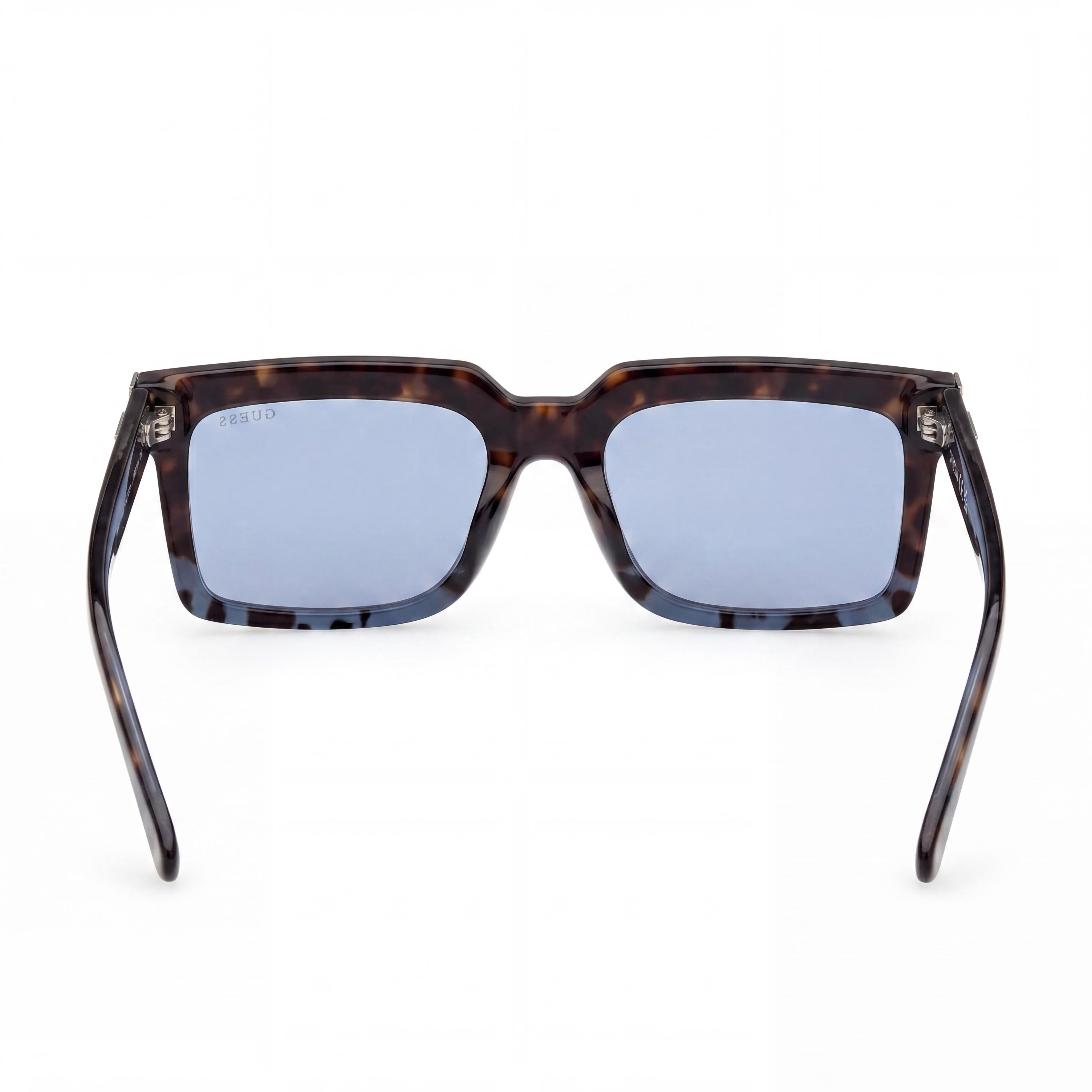 GUESS Gu00213 Havana Azul Gafas Unisex con Montura de Plástico, Lentes de Policarbonato Azules No Polarizadas y Protección UV 55mm, Photo 3