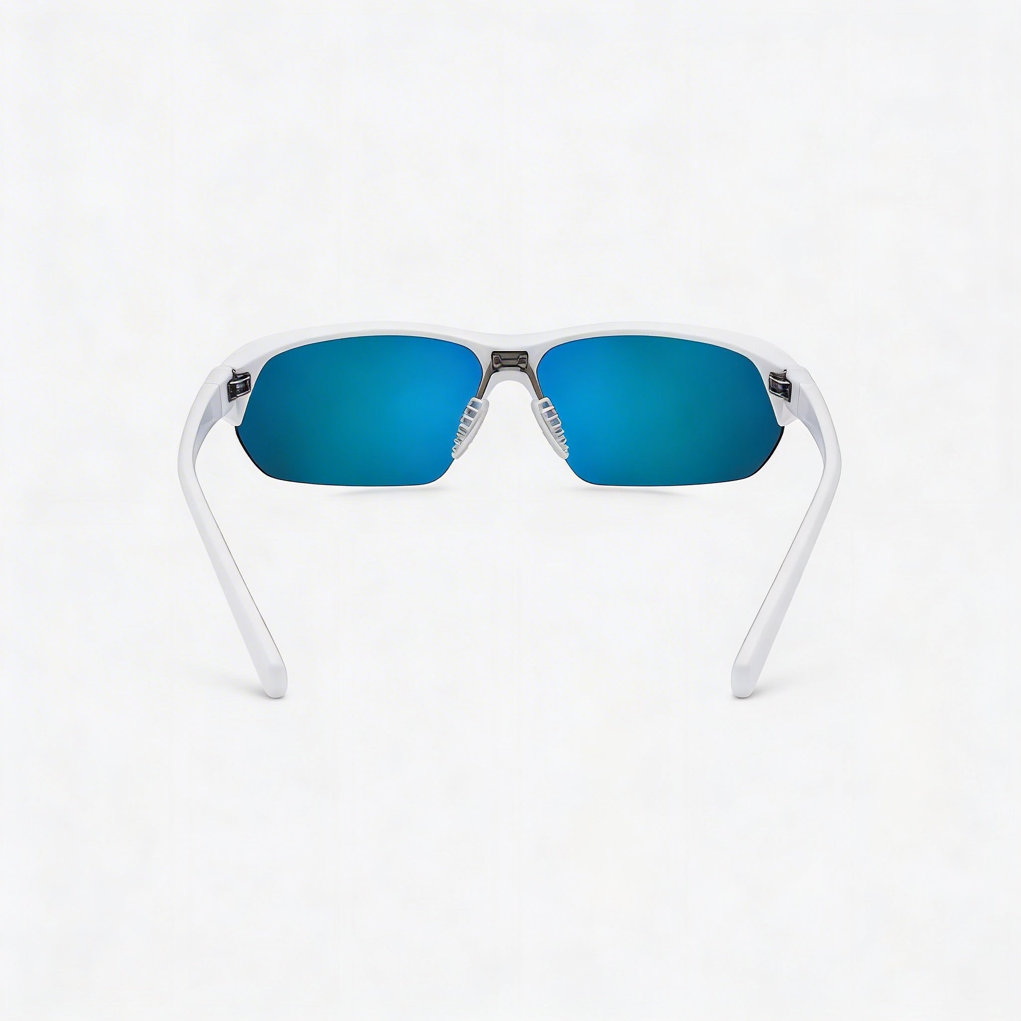 Gafas de sol rectangulares Nike Baseball unisex de plástico gris, lentes no polarizadas con espejo gris azul y protección UV, Photo 4