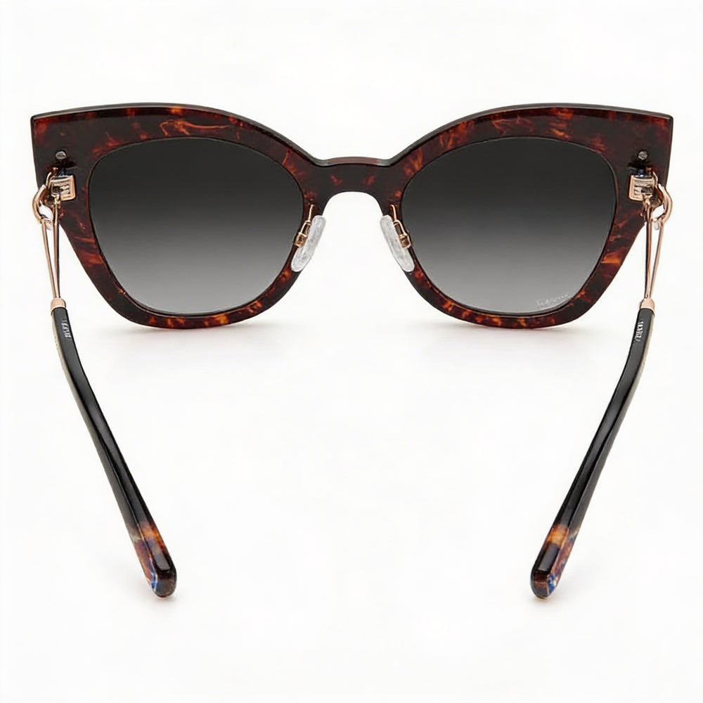 Missoni Gafas de sol informales de acero inoxidable y policarbonato con protección UV para mujer, doradas y cobrizas, de 53 mm