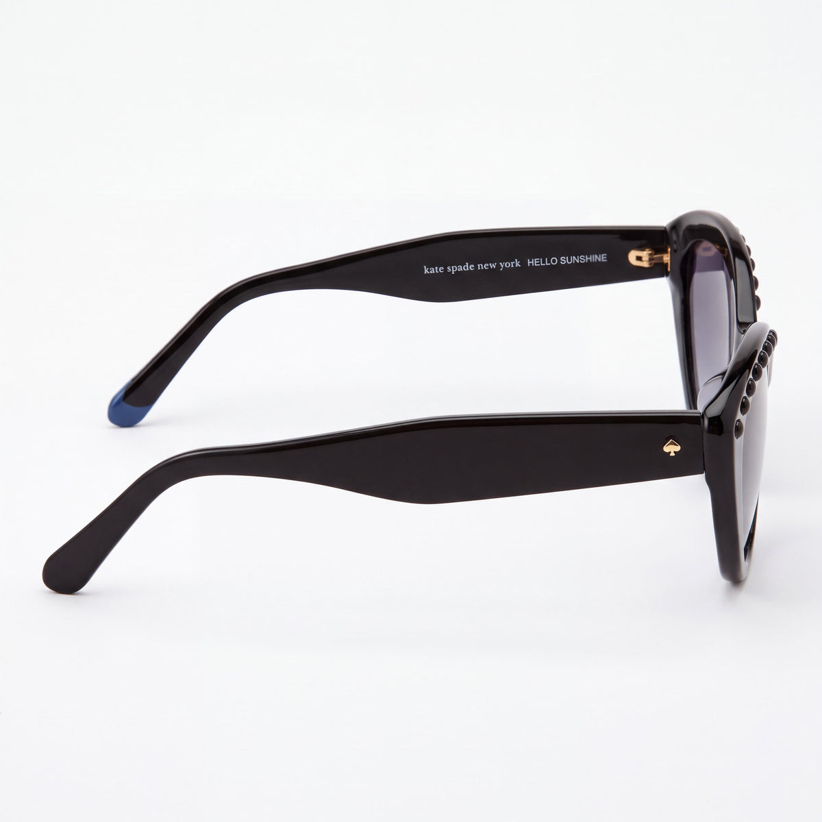 kate spade new york Fashion Women’s Acetate Black Grey Frame Dark Grey Shaded Non-Polarized 55mm Sunglasses, Photo 2