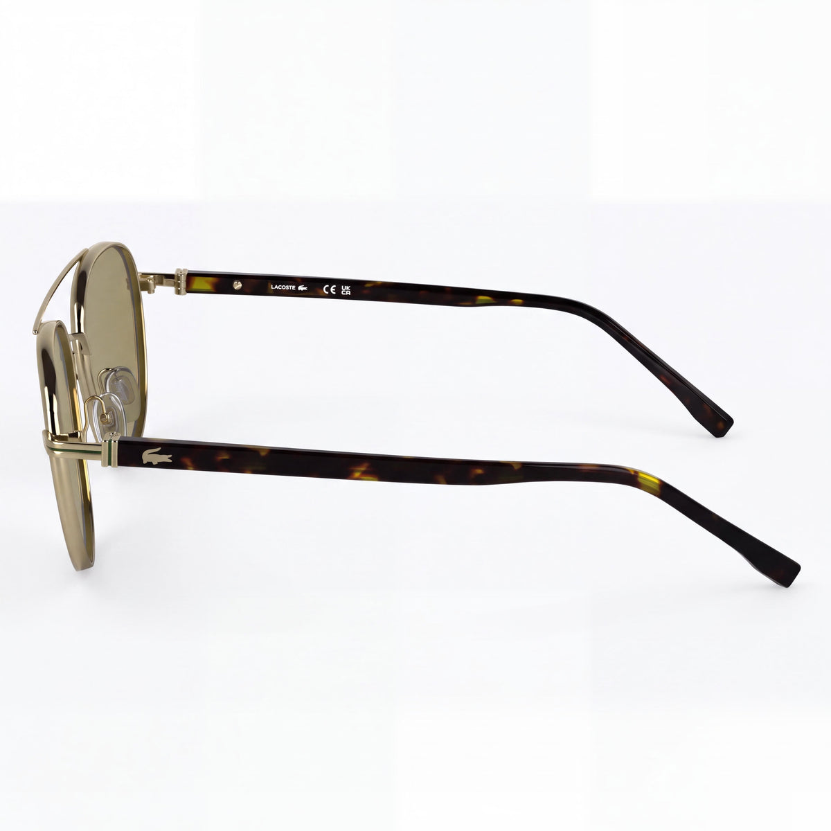 Lacoste L271s N Men's Classic Metal Gold Frame, Polarized Gold Lenses, UV Protected Sunglasses 54-20-145mm, Photo 3