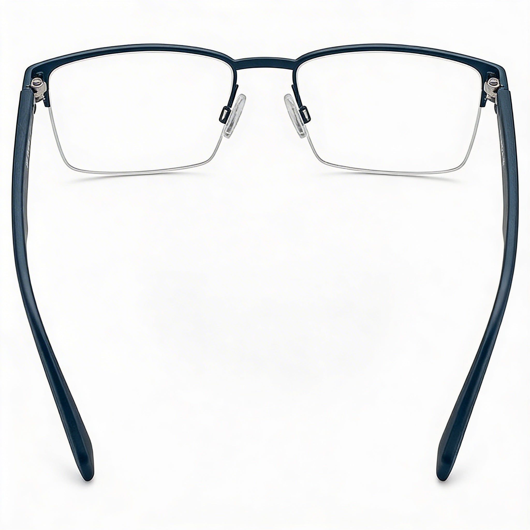Hugo Boss 0324 Gafas graduadas unisex, montura de metal de acetato y acero inoxidable, Bluwood mate, tamaño 55, Photo 4