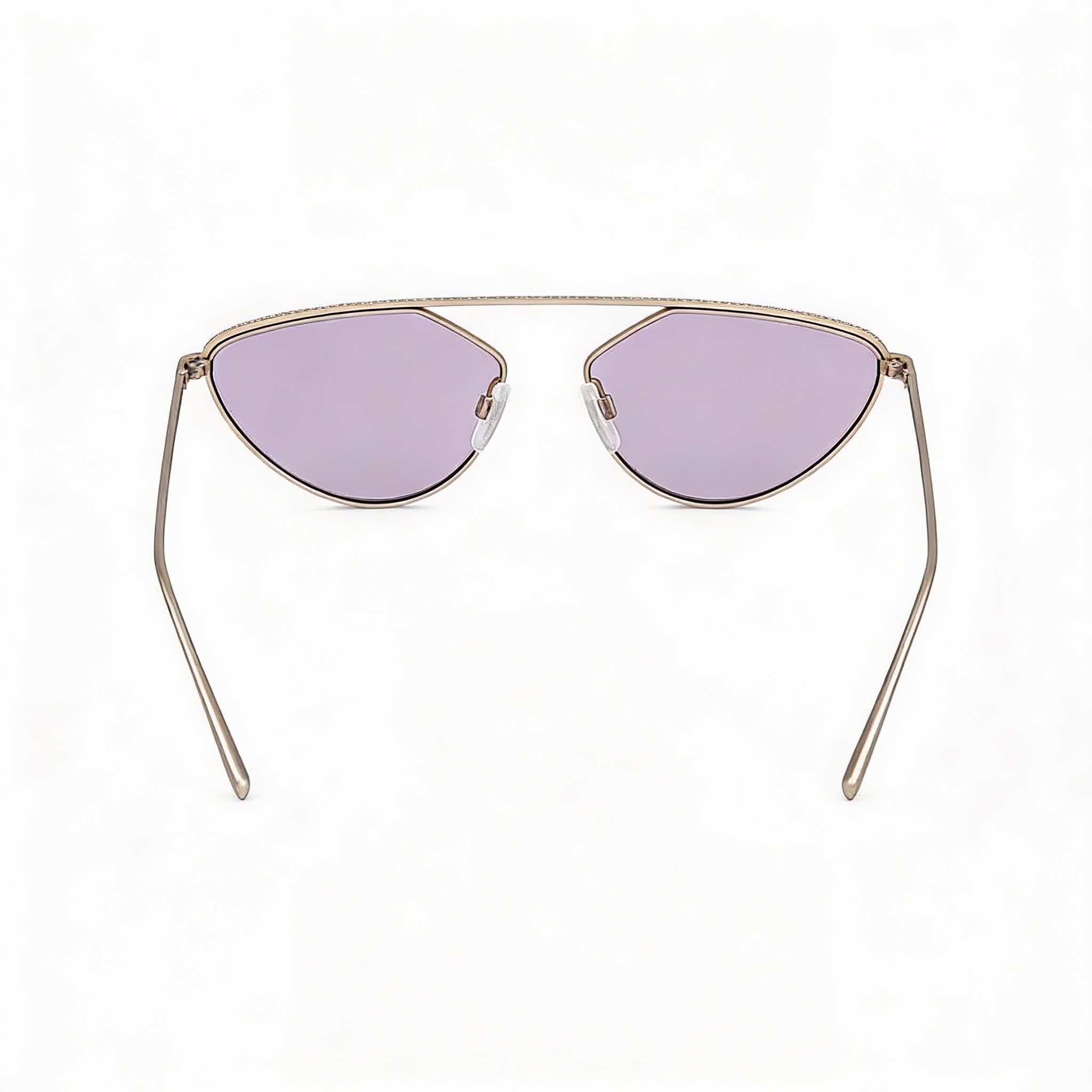 Gafas de sol DKNY Classic para mujer con montura de metal dorado, lentes ahumados claros y protección UV de 55 mm, Photo 4