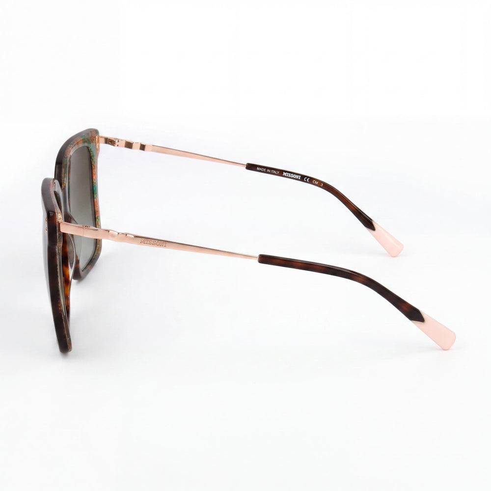 Missoni Classic Women's Dark Tortoise Acetate Frame Gradient Brown Lenses 100% UV Protection Sunglasses 57mm