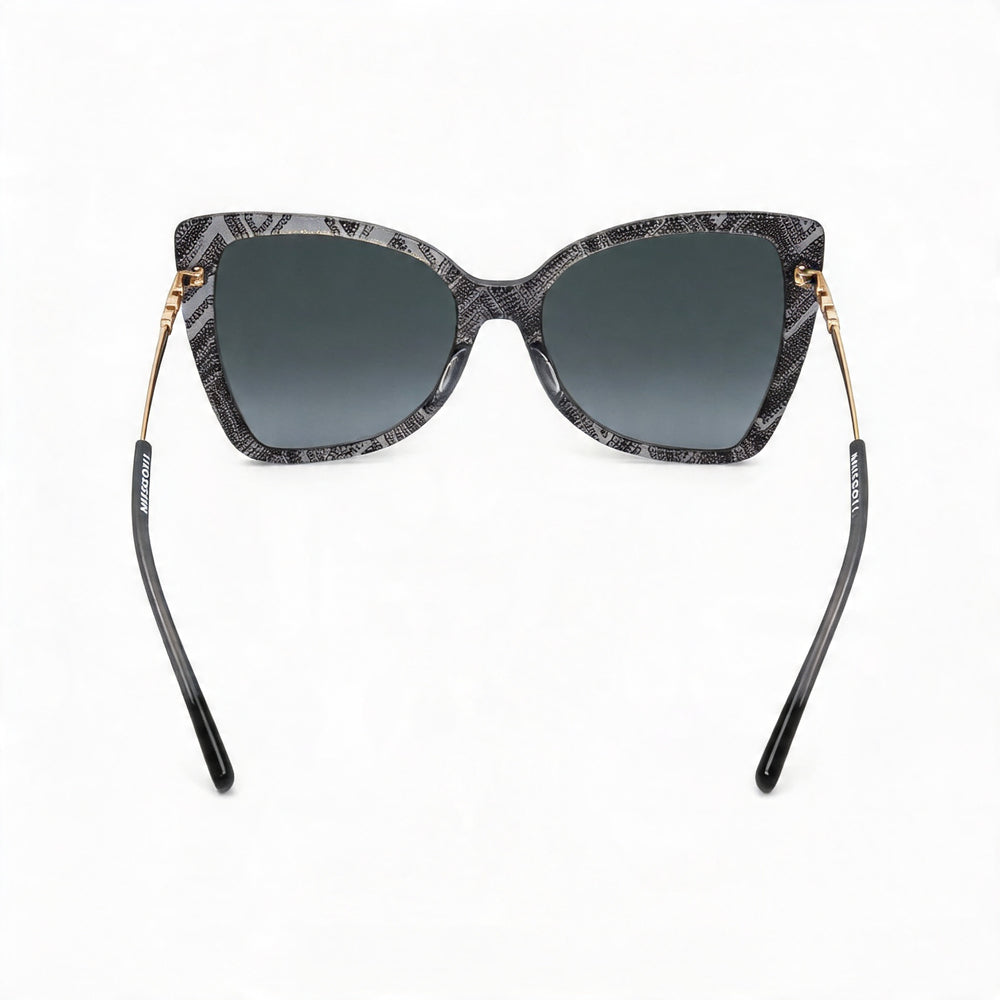 Gafas de sol M Missoni clásicas para mujer, de acetato, diseño blanco y negro, con protección UV, sin polarizar, 58 mm