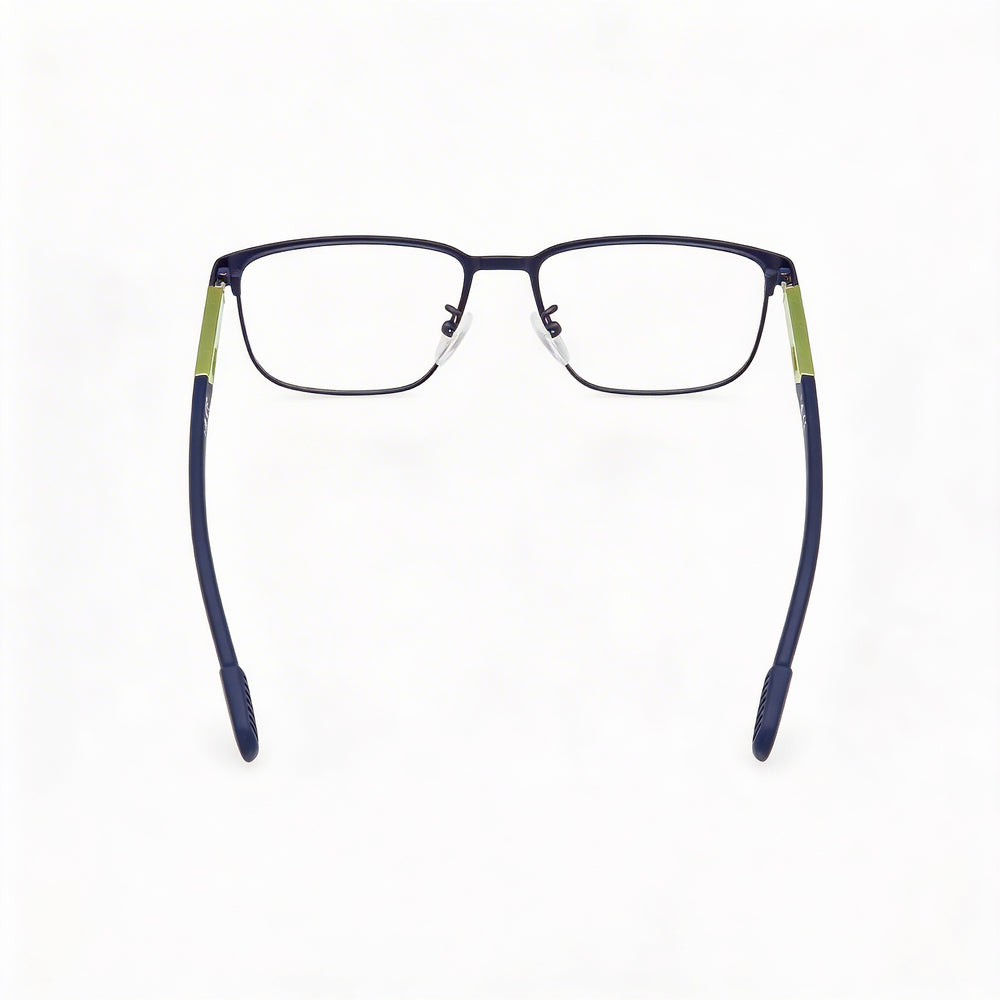 Adidas navigator Men's Matte Blue Metal Eyeglasses with Clear Demo Lenses, Prescription Ready, 52-16-145