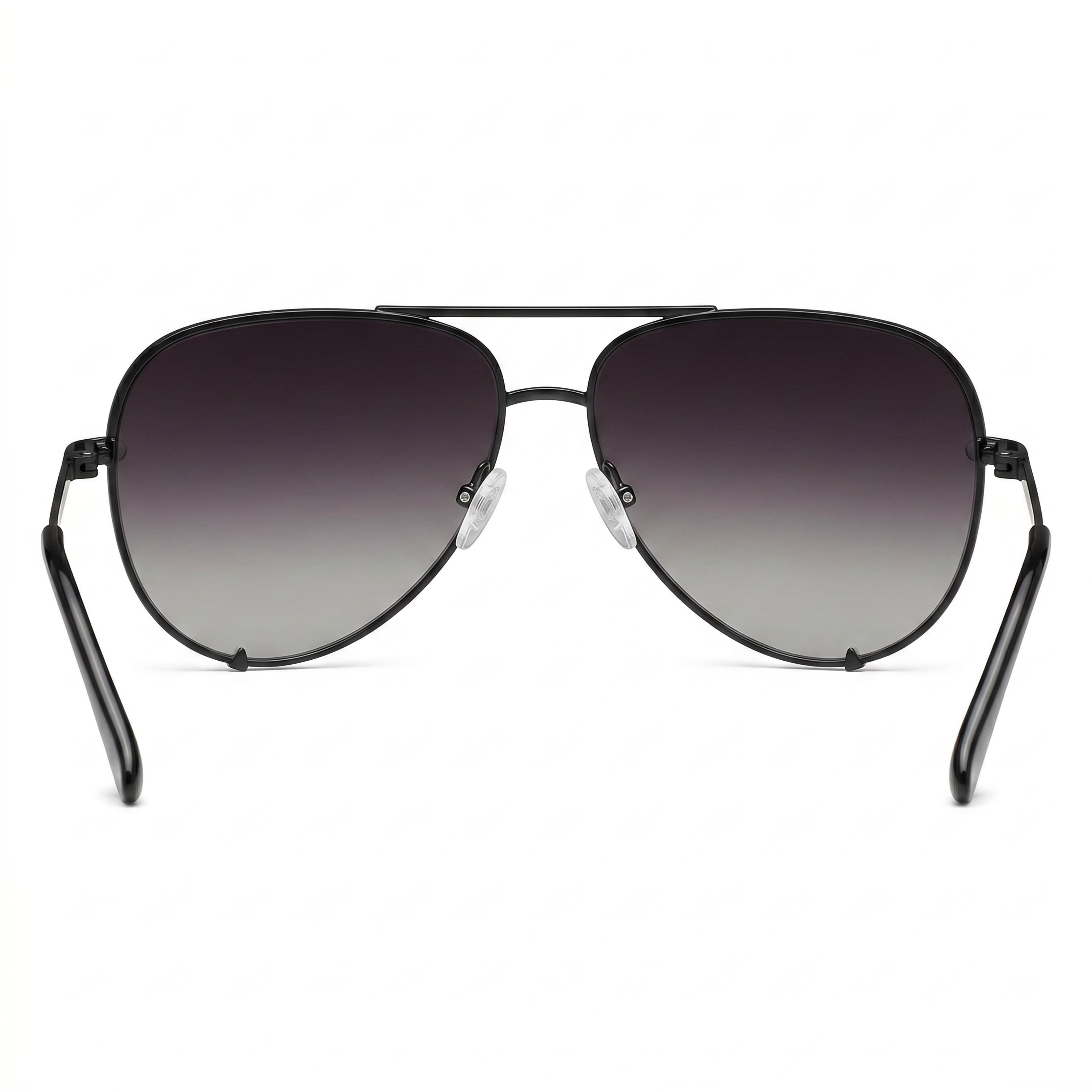 Gafas de sol de metal Quay Australia High Key extragrandes para mujer, negras degradadas, polarizadas, con protección UV, 64 mm, Photo 4