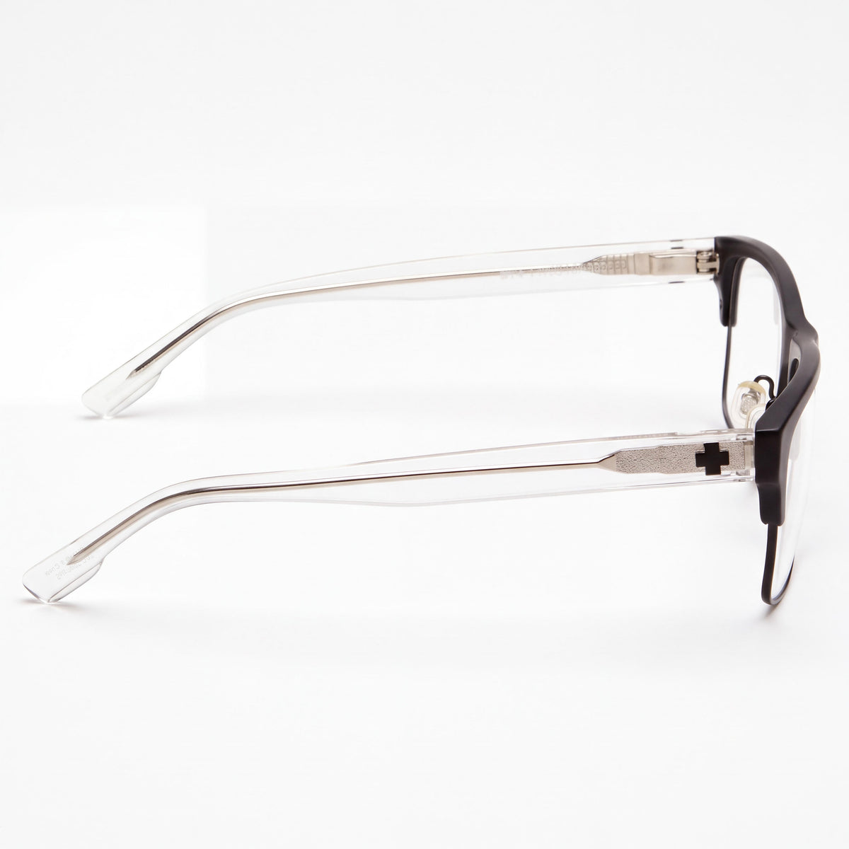 Gafas graduadas unisex Spy Weston 5050 55 de acetato en negro mate y cristal brillante con lentes sin graduación de 55 mm, Photo 3