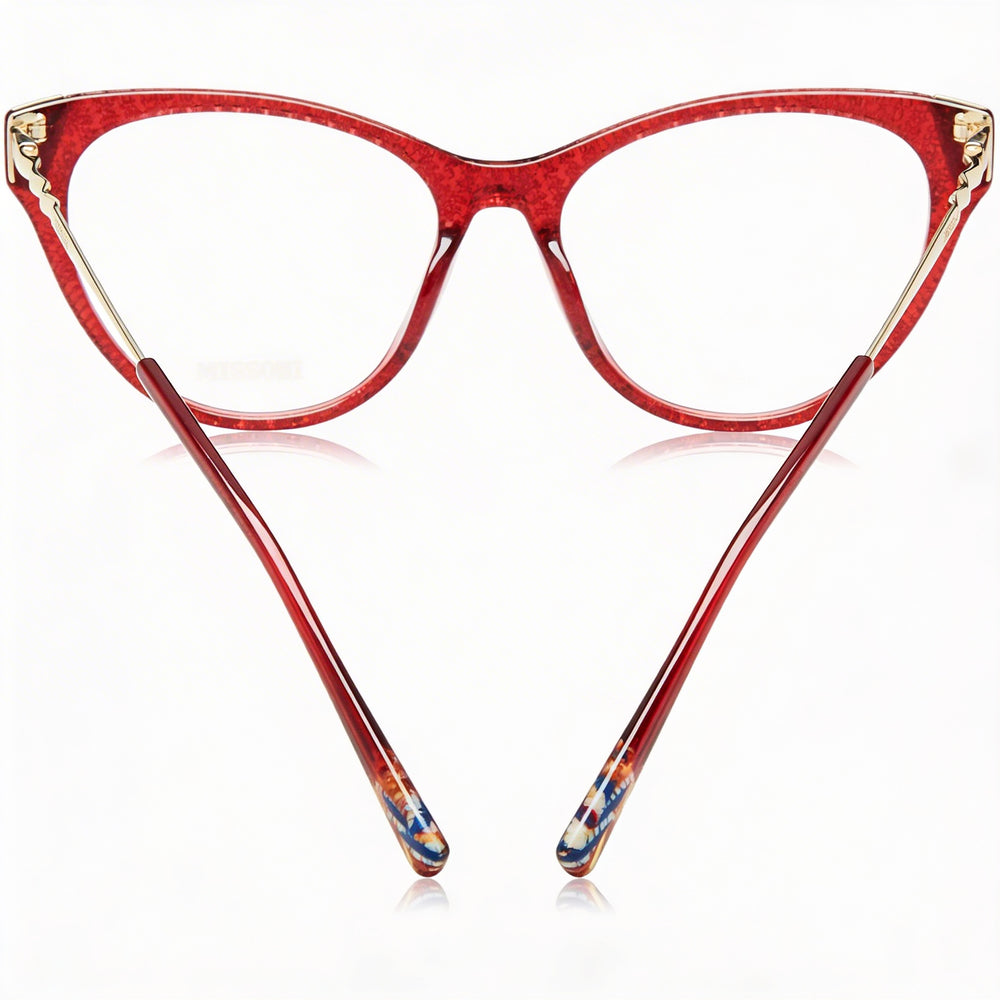 Gafas unisex modernas M Missoni confeccionadas con montura de poliamida y lentes de policarbonato en color burdeos, 52 mm