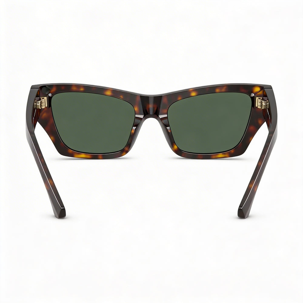 Gafas de sol polarizadas de acetato unisex BURBERRY Wayfarers, montura marrón verde oscuro, lentes gris oscuro 52mm