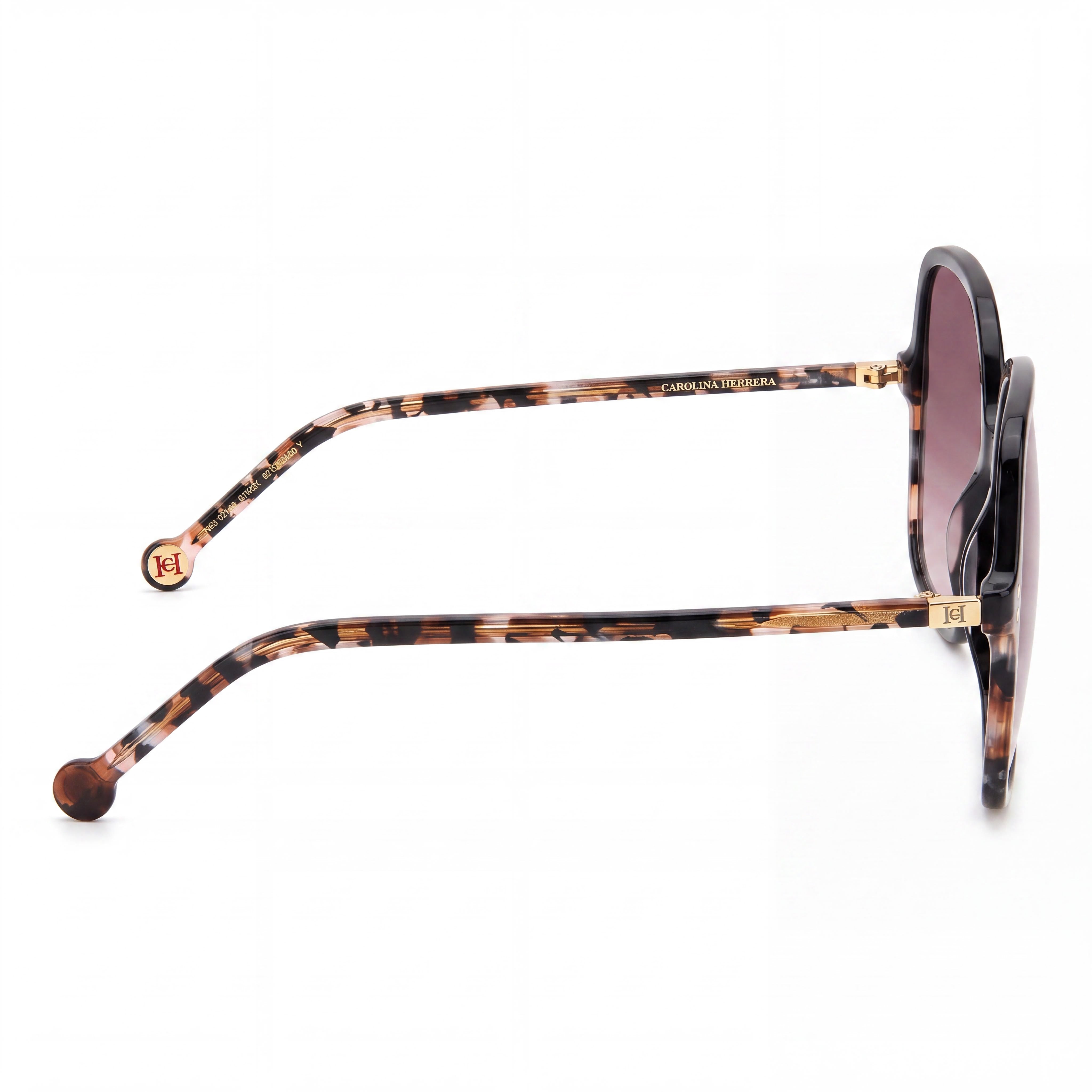 Carolina Herrera Modern Women’s Light Acetate UV Protection Sunglasses, Black Havana, Pink Doubleshade 56mm, Photo 3