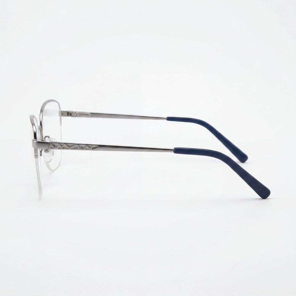 Adensco Ad 252 Men's Blue Metal Frame Eyeglasses 51mm