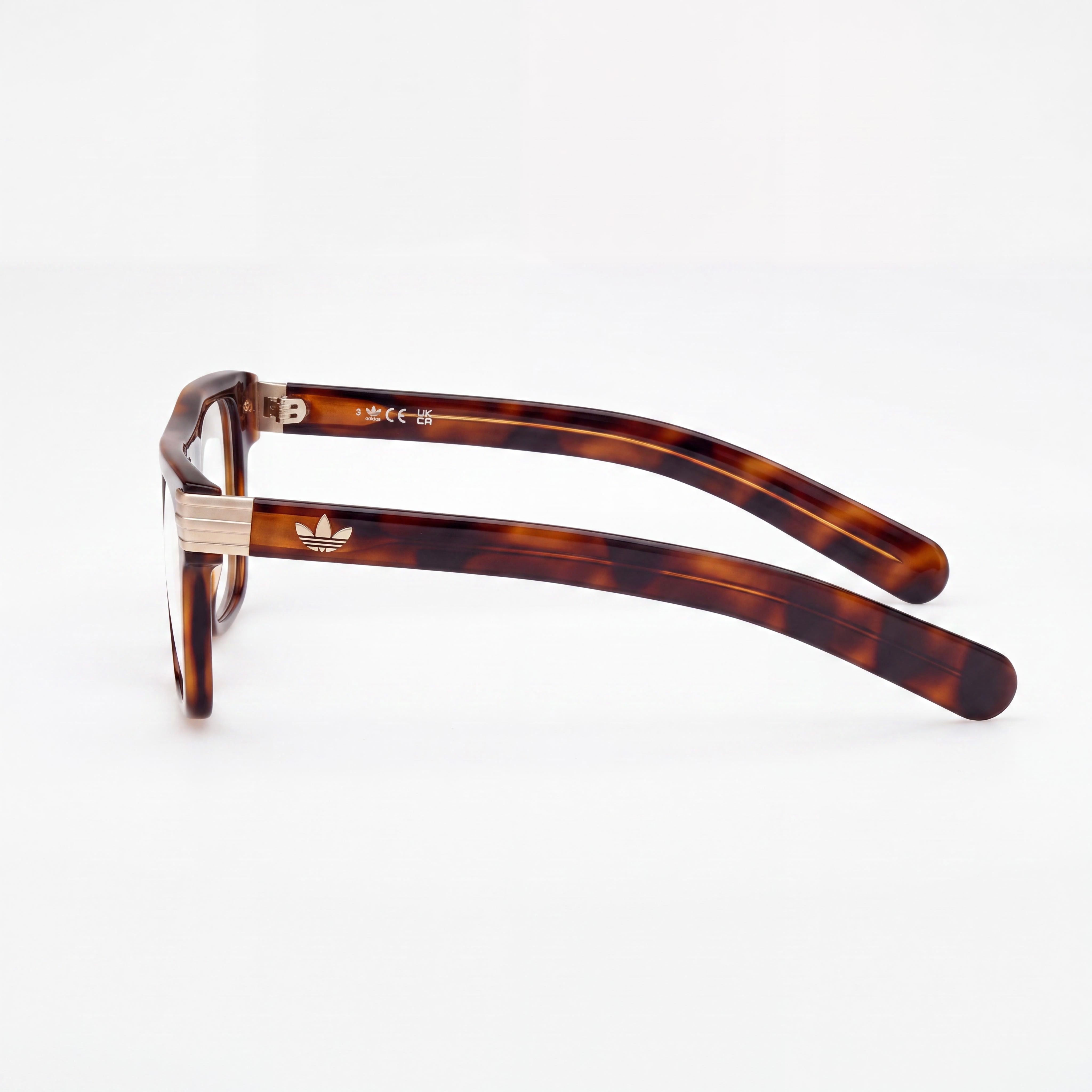 adidas Originals Or5103 Men's Plastic Frame Eyeglasses Dark Havana with Clear Non- Lenses 53mm, Photo 3