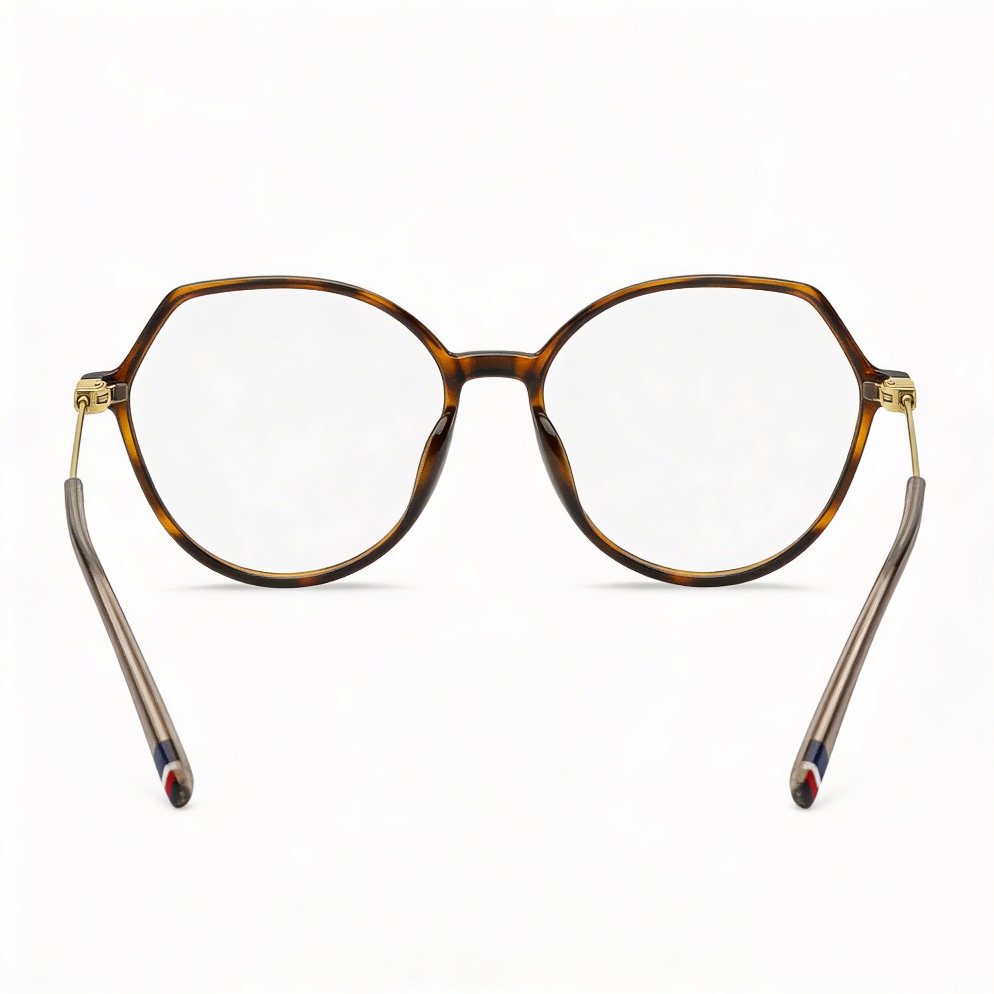 Gafas Tommy Hilfiger redondas geométricas para mujer, multicolor, de poliamida INJ-GRIL. Lentes transparentes, 54 mm., Photo 3