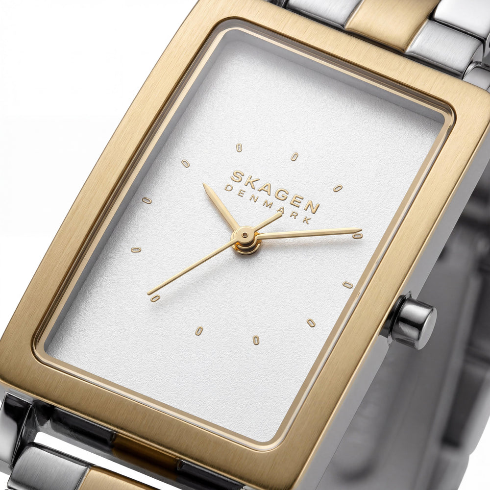 SKAGEN DENMARK SKW3155 Hagen Lille Reloj de Cuarzo Bicolor de Acero Inoxidable Resistente a los Arañazos para Mujer 31 mm