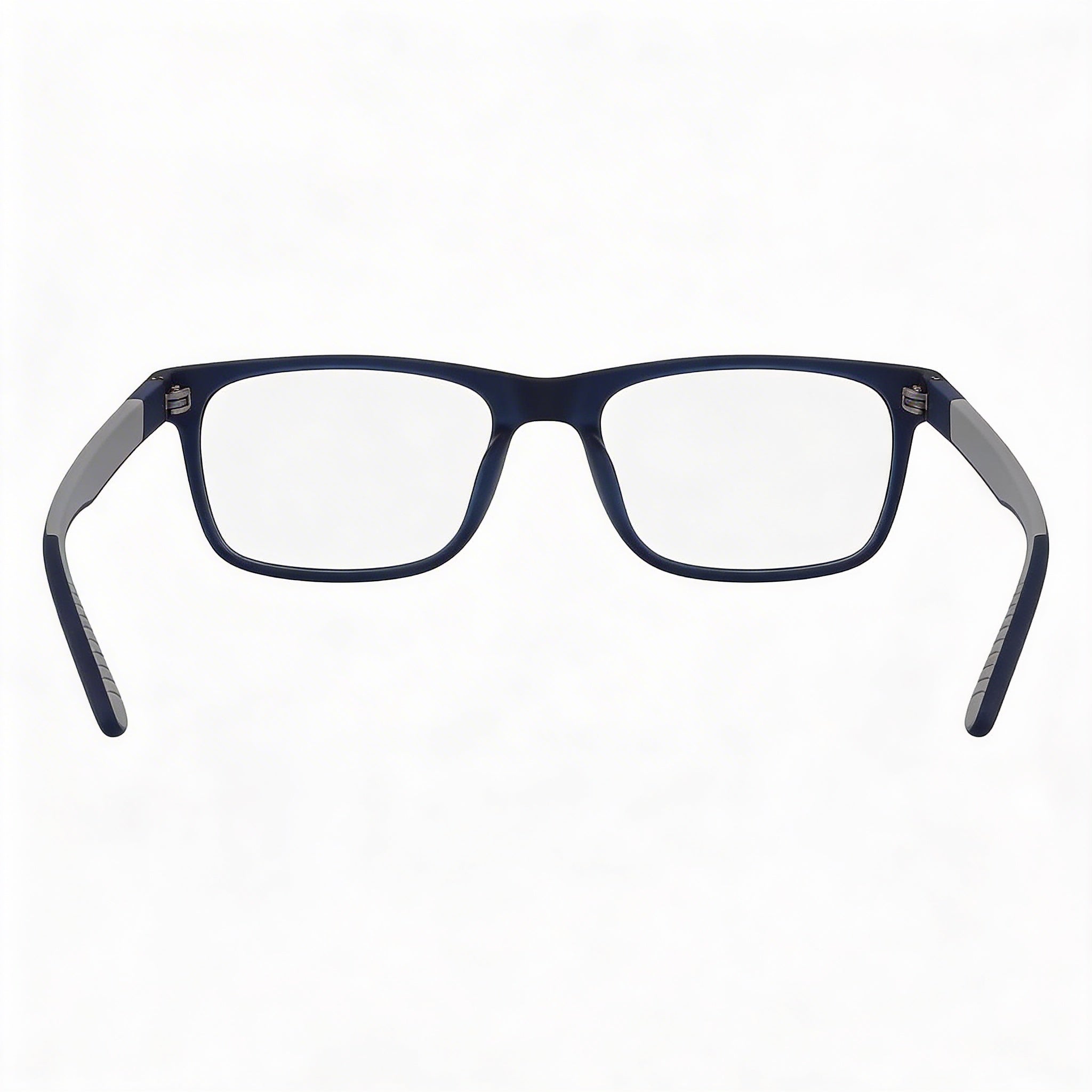 Calvin Klein UNPOLARIZED Men's Square Plastic Frame Non- Eyeglasses, Matte Crystal Navy, 52mm, Photo 3