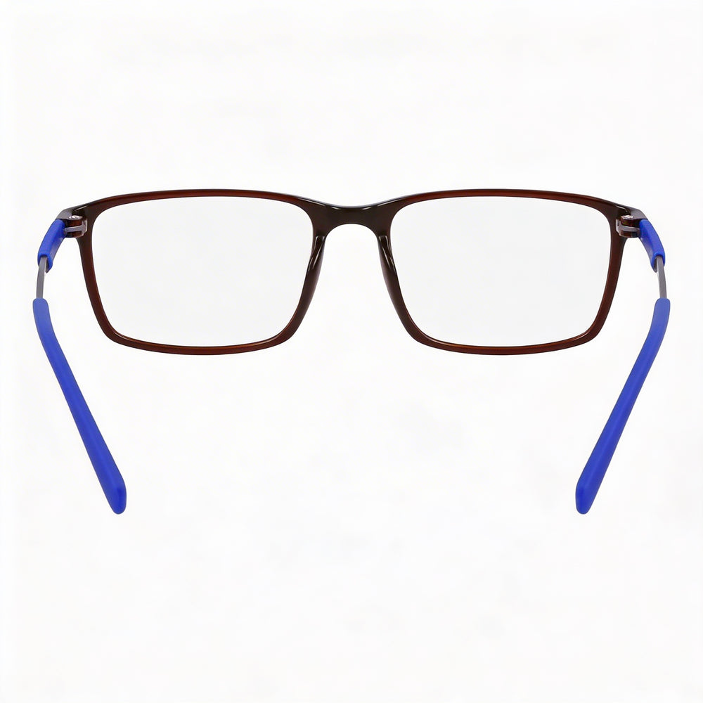 Flexon Ep8021 Men's Acetate Crystal Brown Eyeglasses with Non- Polycarbonate Lenses 54-18-145