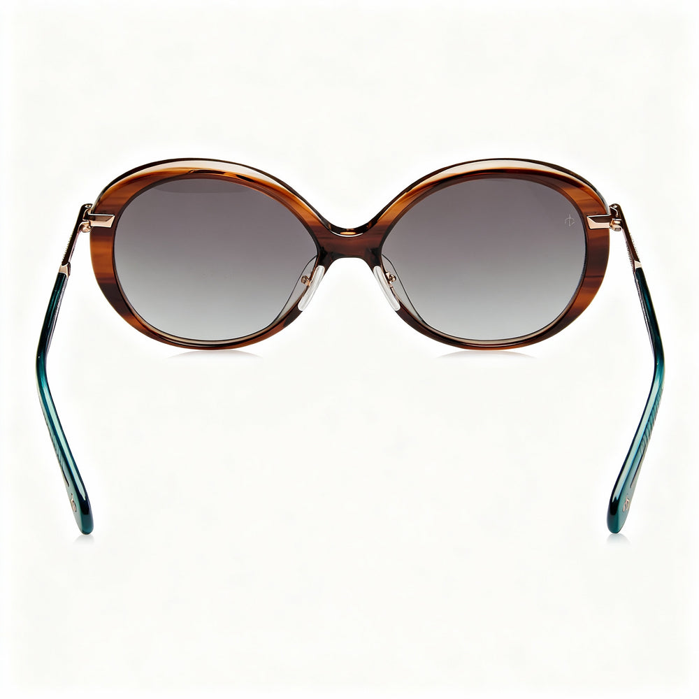 Gafas de sol Rag &amp; Bone Modern Heritage para mujer, de acetato, color marrón, gris cuerno, 56 mm, con protección UV, no polarizadas, color gris oscuro.
