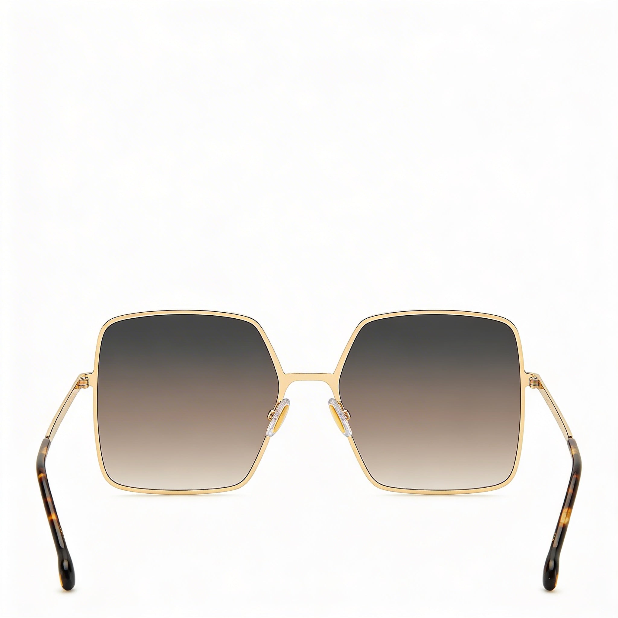 Isabel Marant Gafas de sol informales para mujer, marrones y doradas, de acero inoxidable, con montura completa cuadrada, gris y marrón, de 58 mm, Photo 4