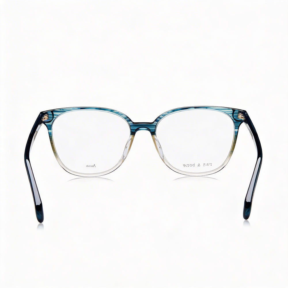 Rag & Bone Gafas modernas multicolor de acetato verde azulado para mujer sin polarizar 52mm