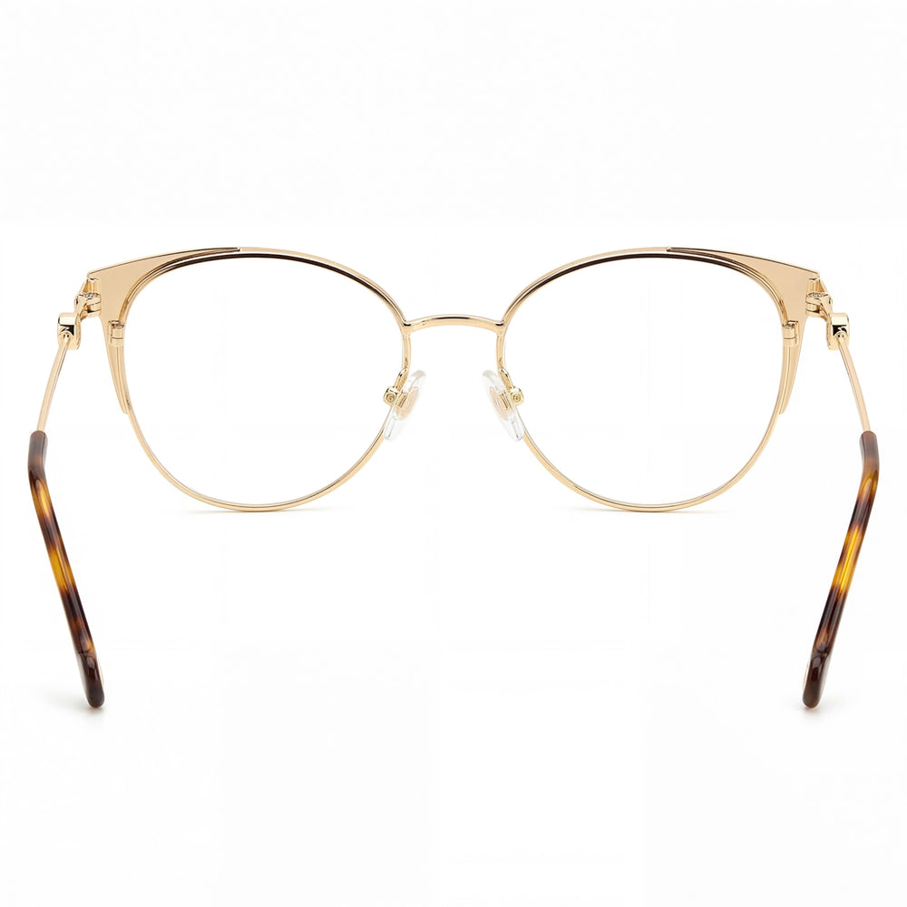 Carolina Herrera Modern Her 0115 Montura Óptica para Mujer, Montura de Aleación de Acero Oro Marrón, 54mm