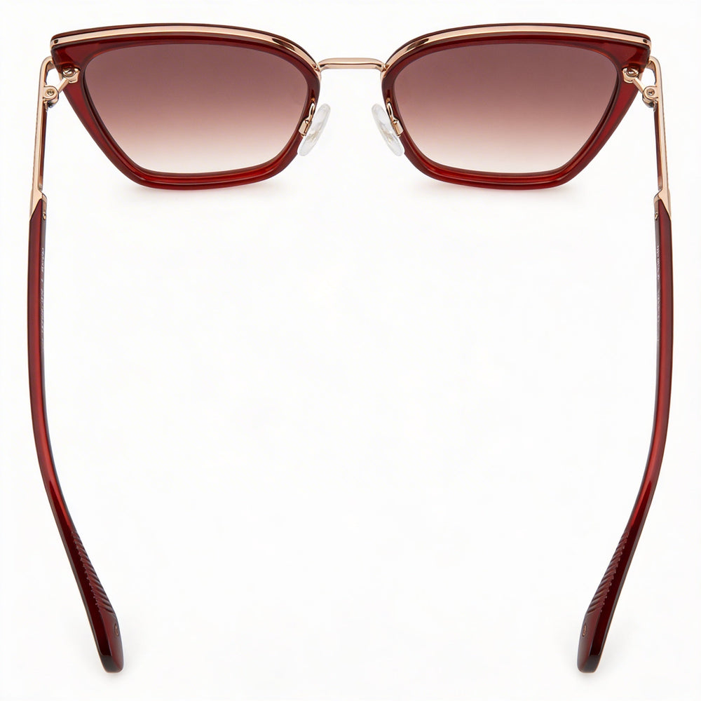 Rag & Bone Modern Women's Burgundy Metal Frame with Polycarbonate Lenses UV Protected Non-Polarized Sunglasses 56mm