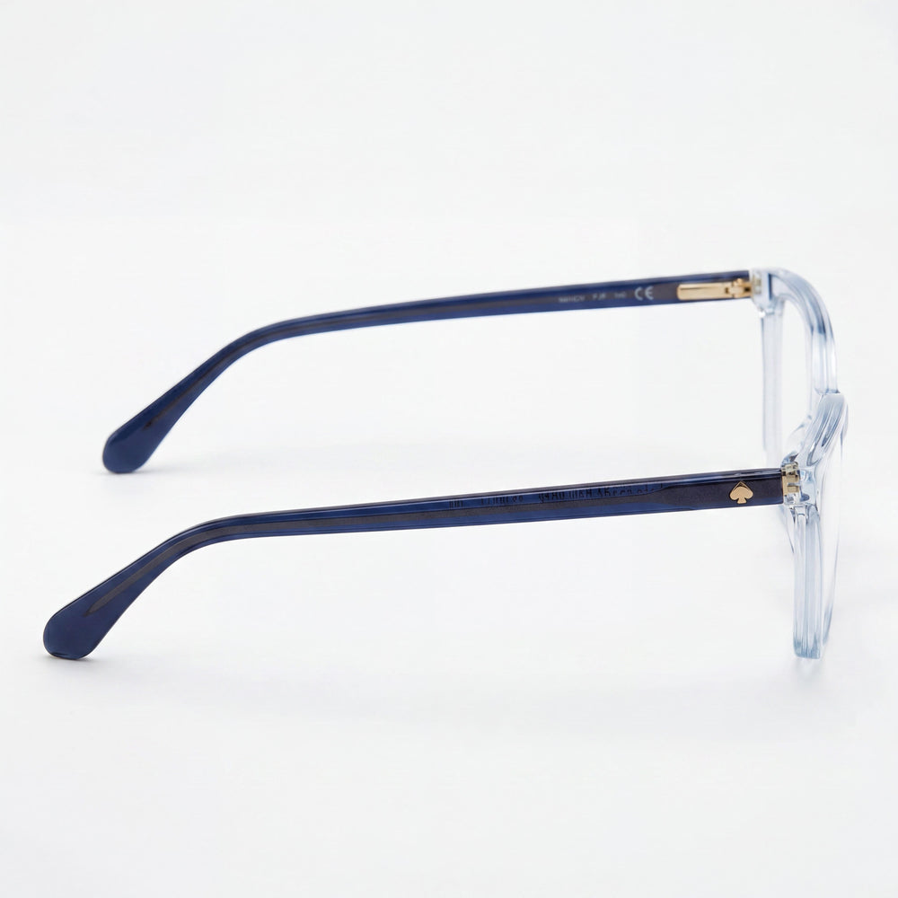 Gafas Kate Spade New York Modern para mujer con montura cuadrada de acetato azul transparente, lentes de 53 mm