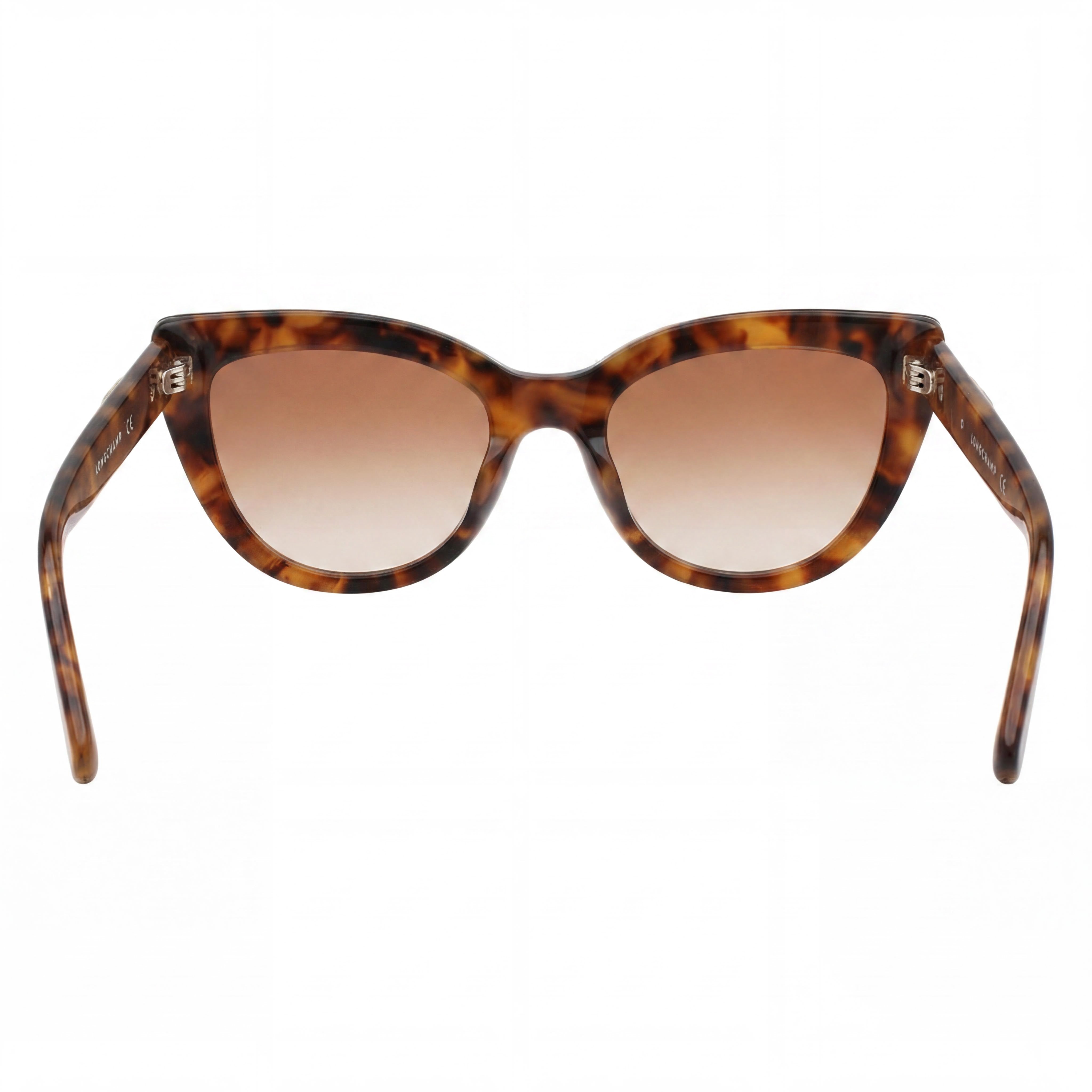 Gafas de sol Longchamp Classic para mujer, estilo vintage, color habana, titanio, degradado marrón claro, protección UV, 51 mm, Photo 3