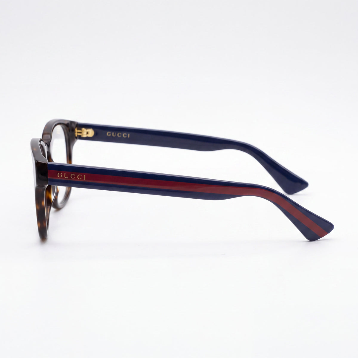 Gucci Gg0927o Men's Eyeglasses, Acetate Havana Blue Logo Frame, Clear Customisable Lenses, Size 49-19-145mm, Photo 2