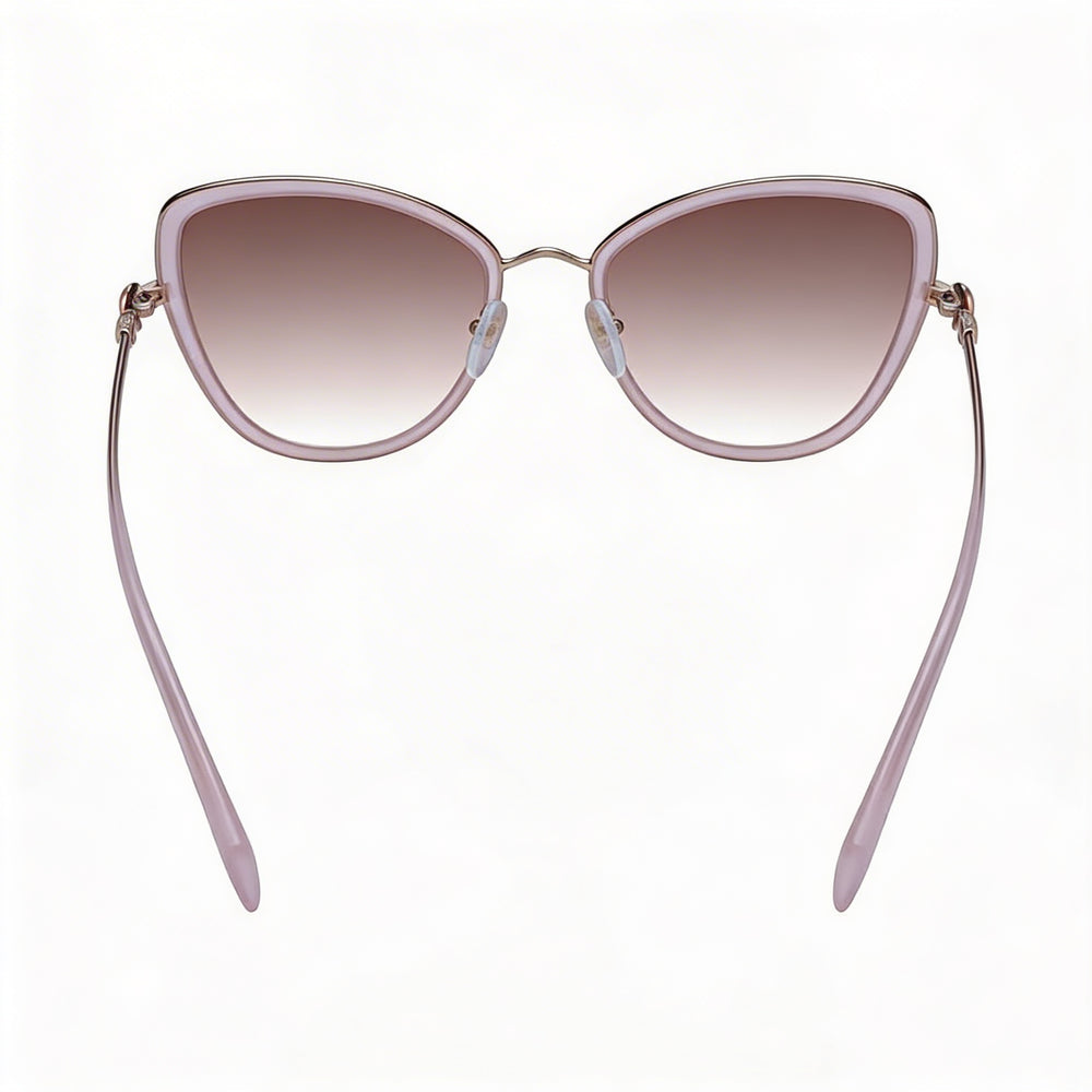 Gafas de sol Emilio Pucci Ep0184 para mujer de acero inoxidable dorado brillante y rosa claro con protección UV de 57 mm