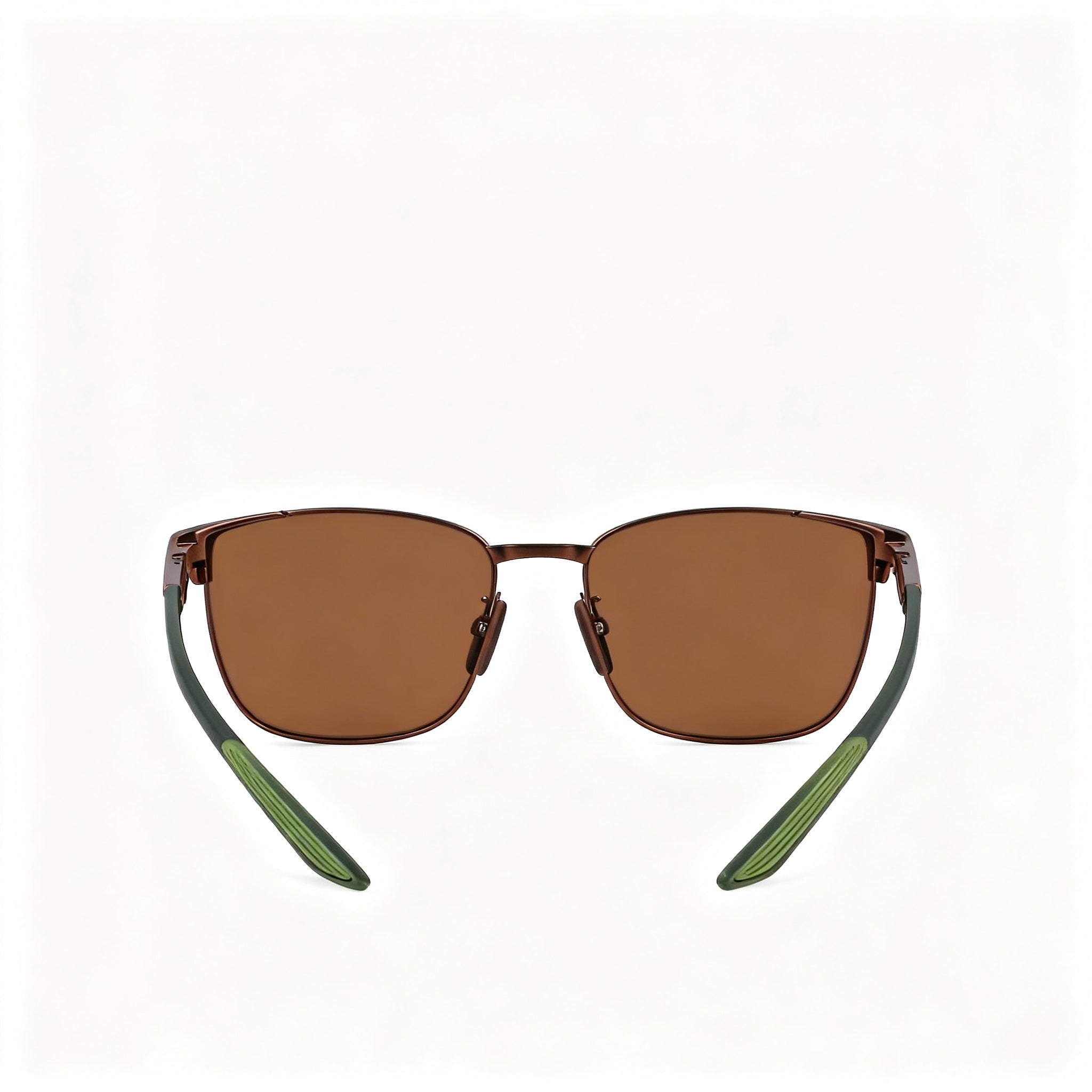 Nike Metal Fusion FV2377 Unisex Stainless Steel Sunglasses Multi-coloured Frame Sain Walnut Brown Lenses 55mm, Photo 4