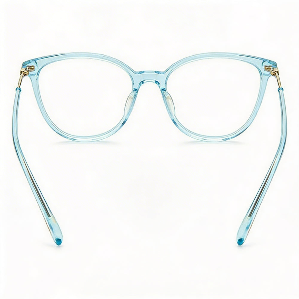 Fossil Fos 7106 Gafas de Sol para Mujer, Lentes de Policarbonato, Montura de Plástico Turquesa Cristal, Polarizadas 51mm