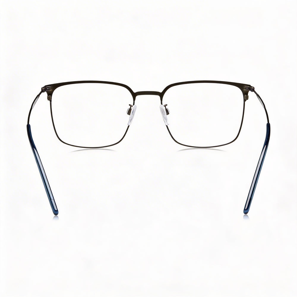 Tommy Hilfiger Modern Unisex - Montura de acero inoxidable negro rutenio mate con lentes de policarbonato de 54 mm