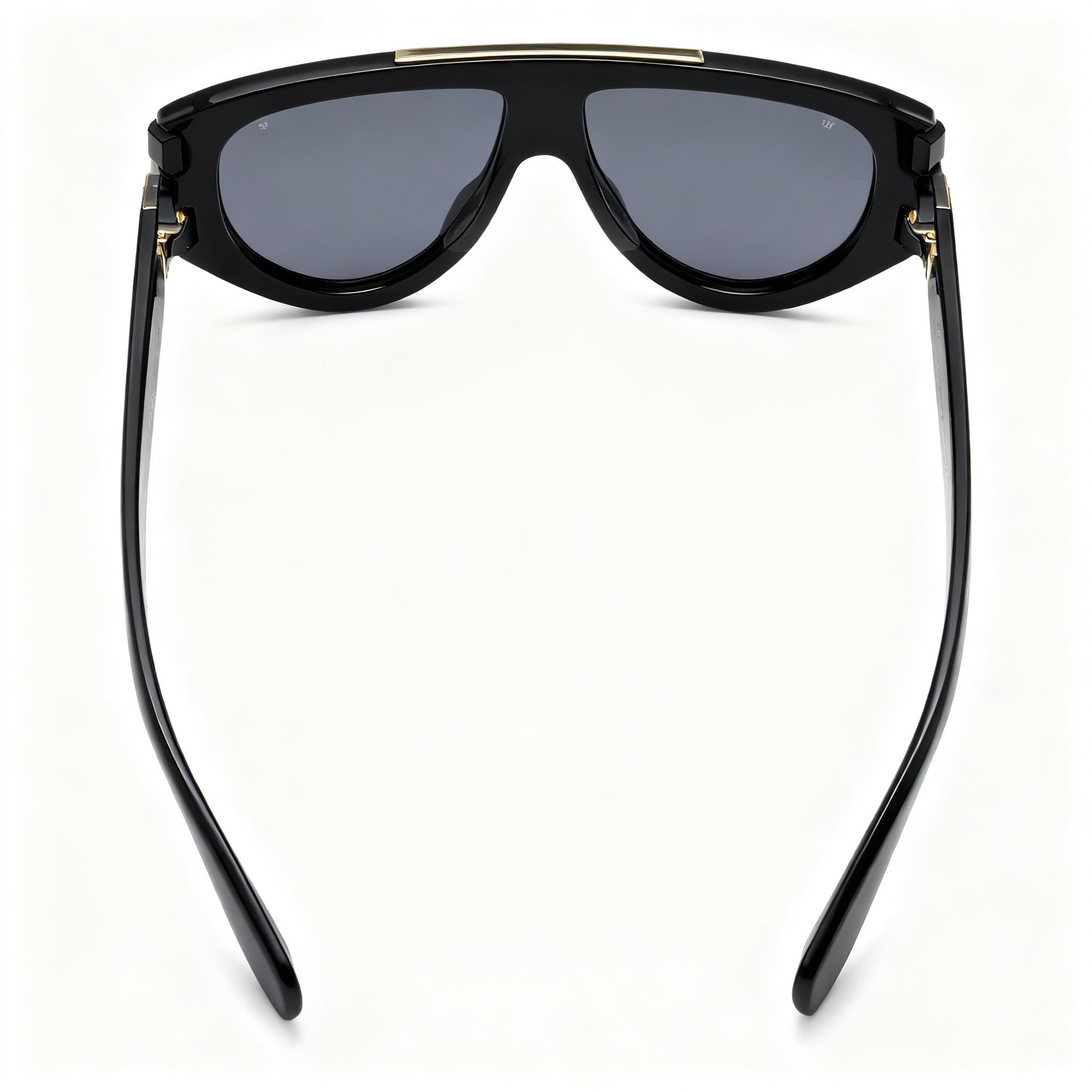 Philipp Plein SPP127M Men's Casual Shiny Black Cellulose Acetate Smoke Mirror Silver Sunglasses 60-13-145, Photo 4