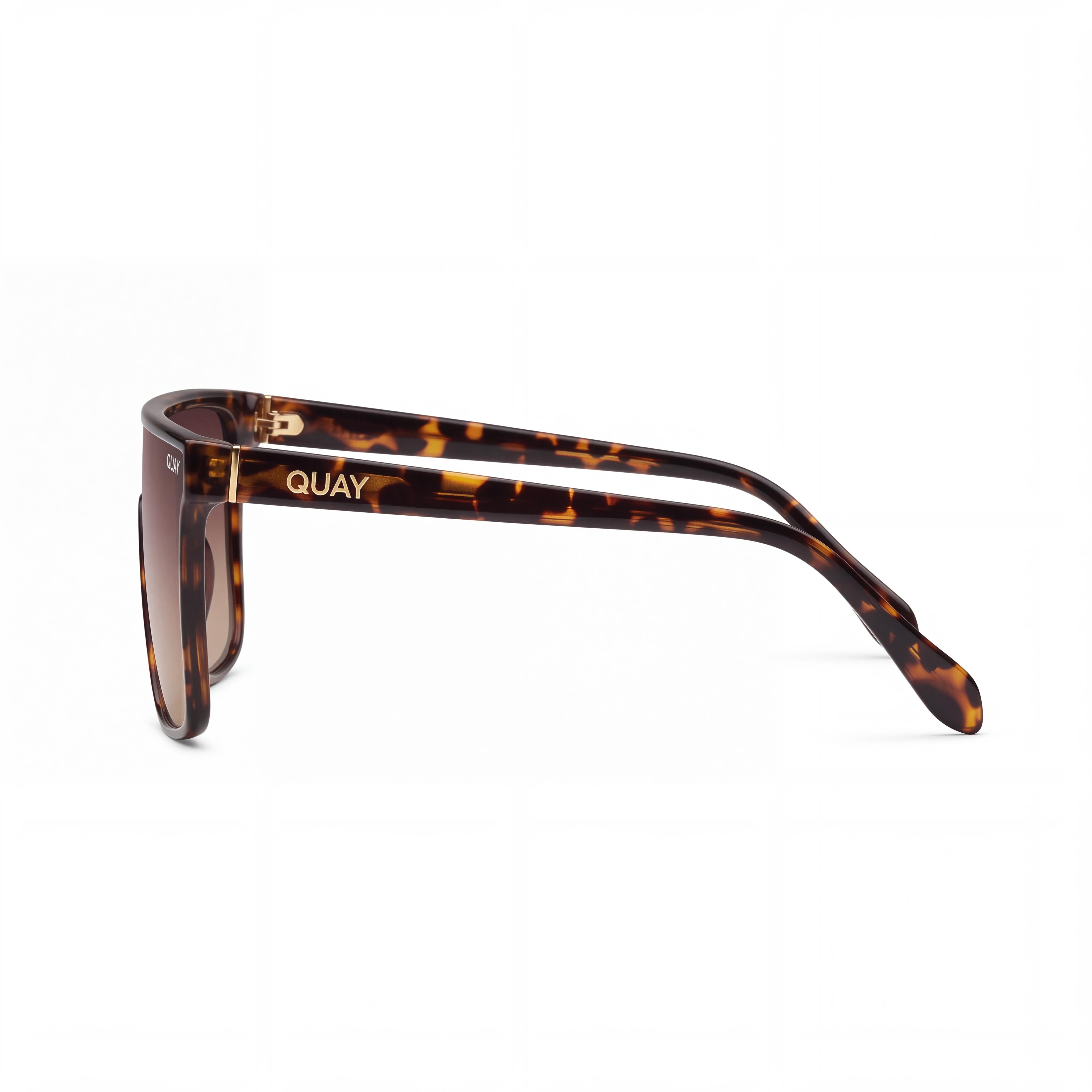QUAY AUSTRALIA Nightfall Medium Unisex Tortoise Injection Frame with Brown Lenses and 100% UV Protection, Photo 3