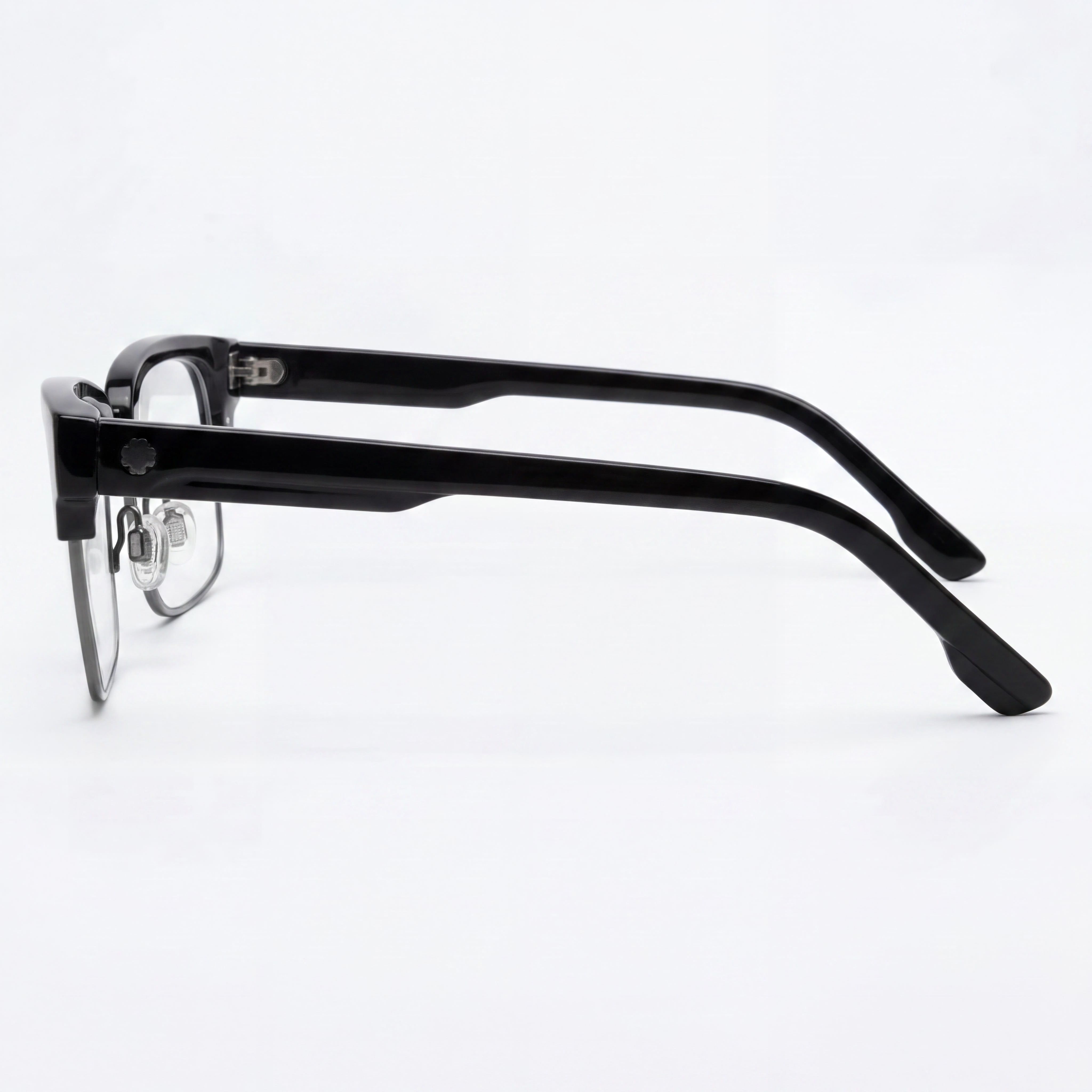 Gafas Espía LEWIS 573456388000 Unisex Rectangular Montura Completa de Metal Lentes Transparentes sin Aumento Negro 51mm, Photo 2
